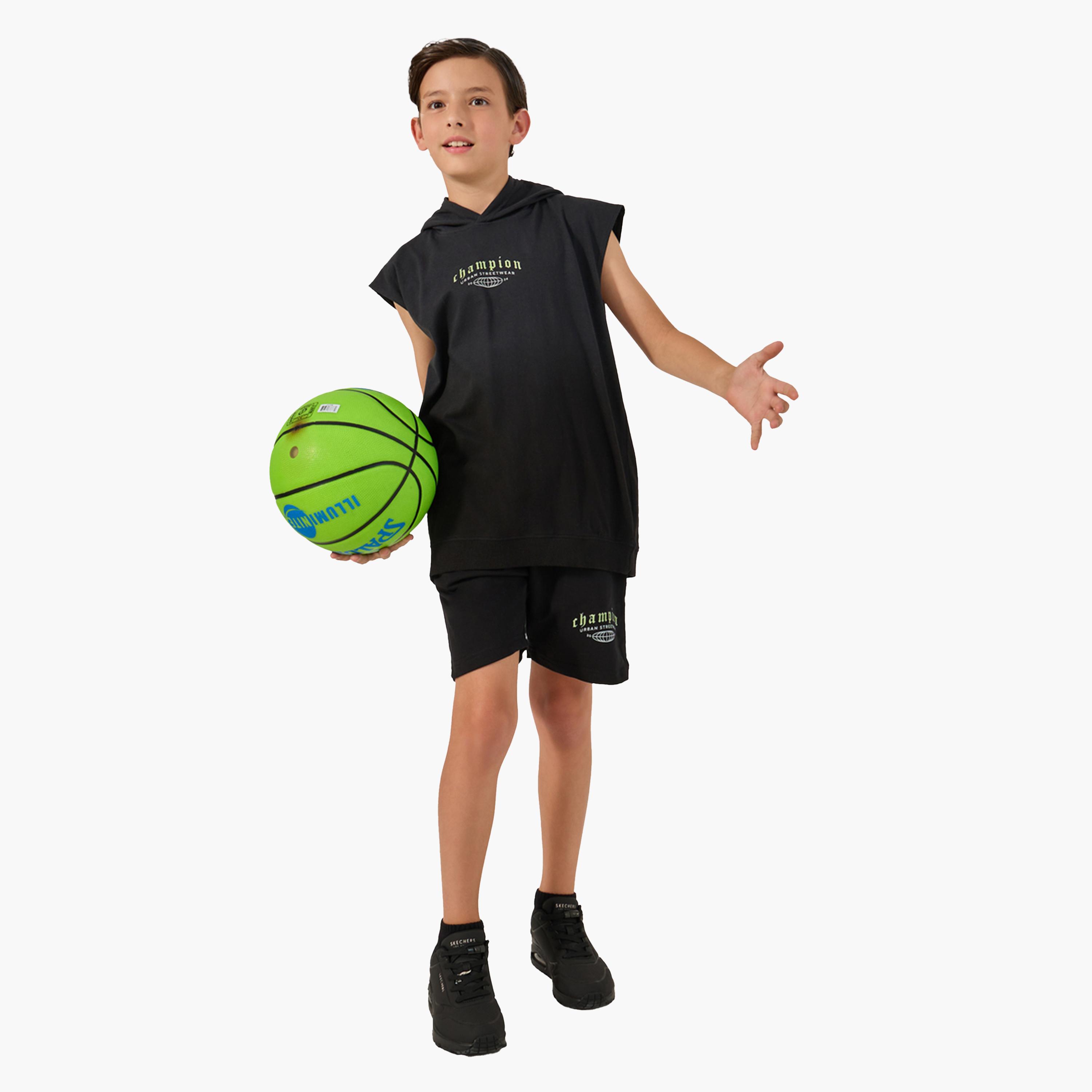 ستايلي - تي شيرت بدون أكمام بقبعة وطبعة شعار-boys-clothing-tshirtsandpolos-image-2