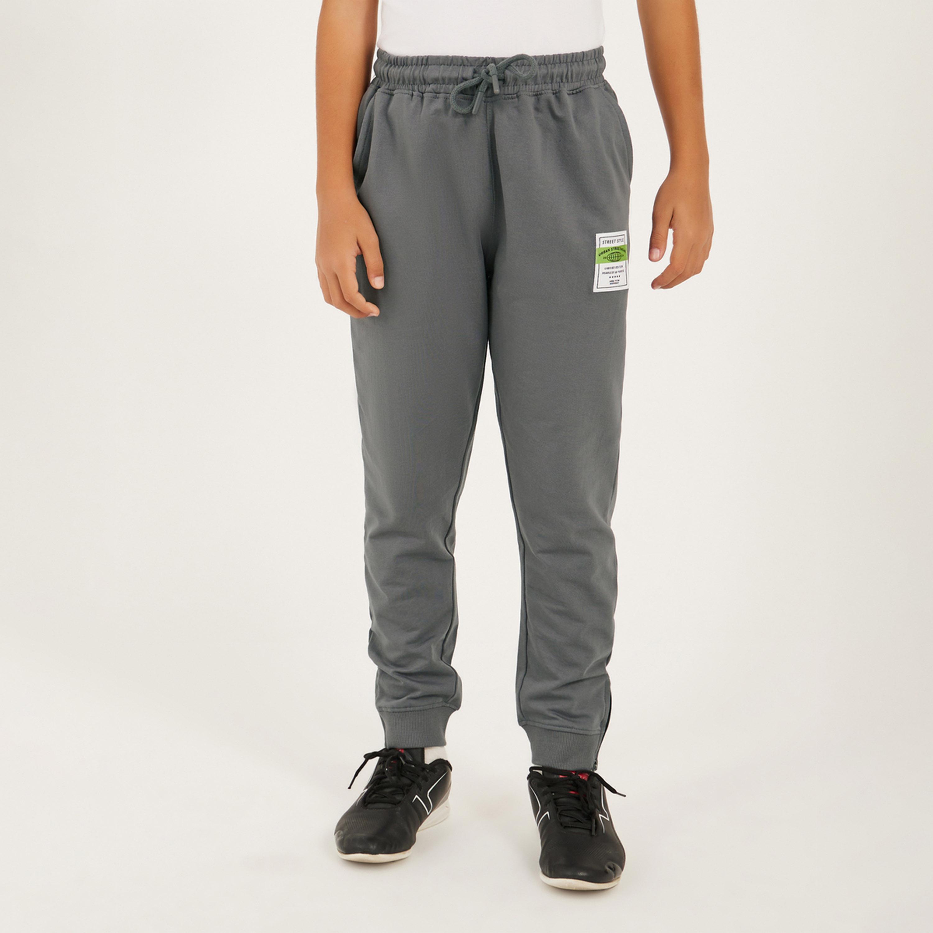 Styli Relaxed Fit Patch Work Joggers with Drawstring-boys-clothing-bottoms-joggersandtrackpants-image-3