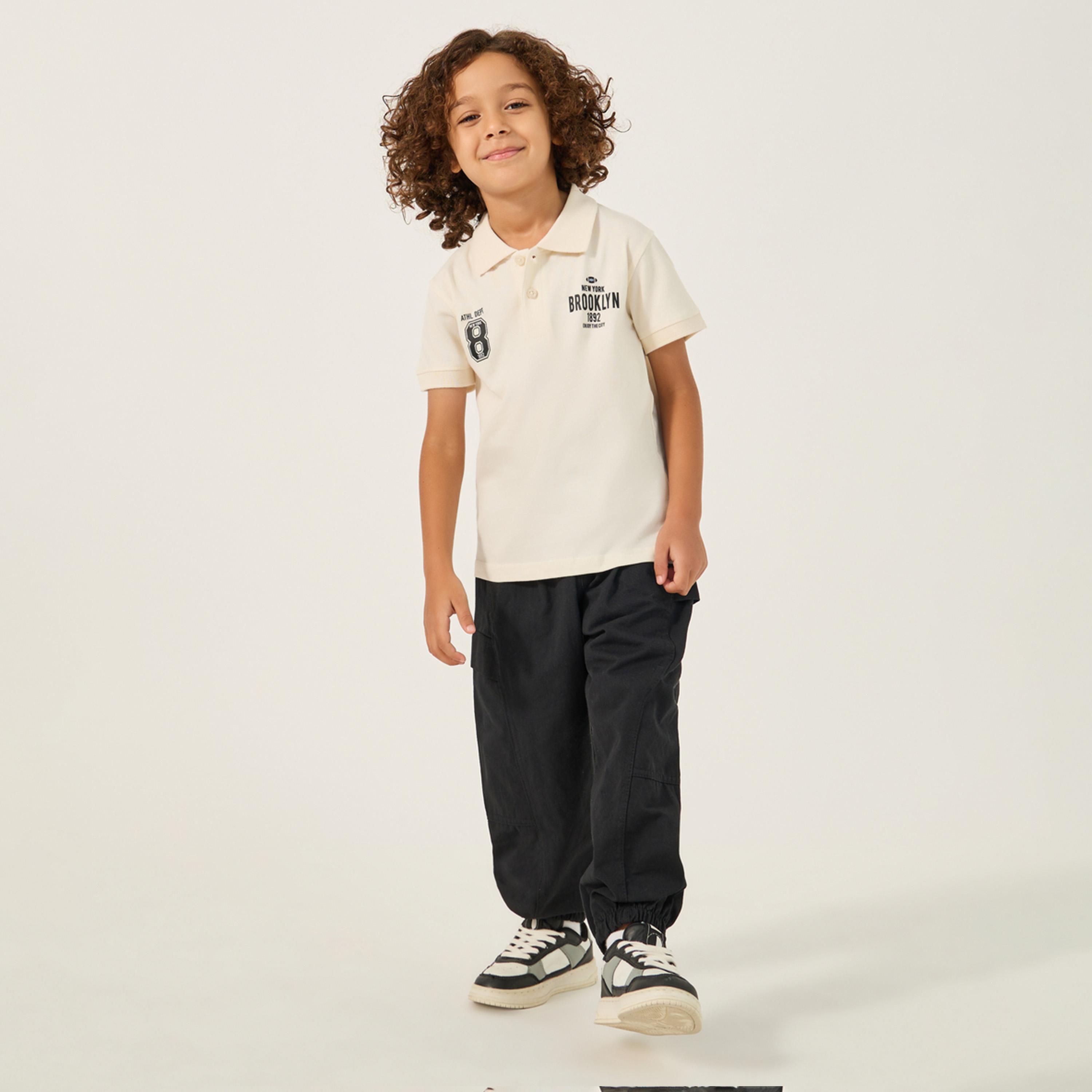 Styli Slogan Print Regular Fit Polo Neck T-Shirt-boys-clothing-tshirtsandpolos-image-2