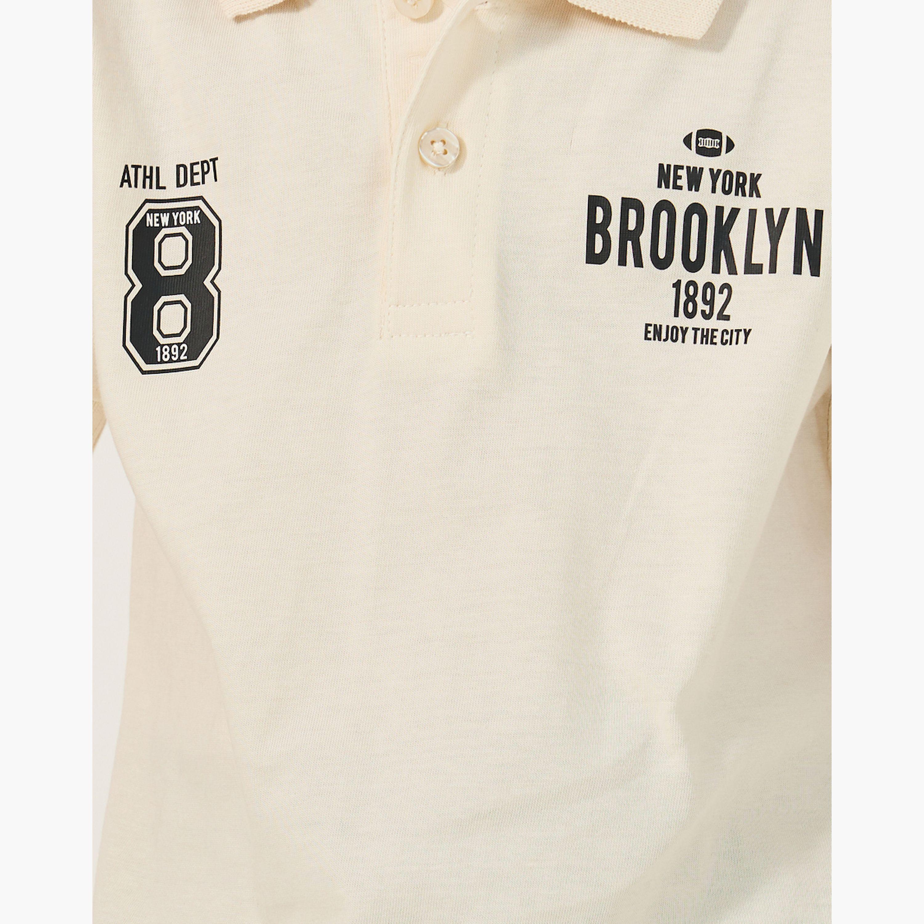 Styli Slogan Print Regular Fit Polo Neck T-Shirt-boys-clothing-tshirtsandpolos-image-3