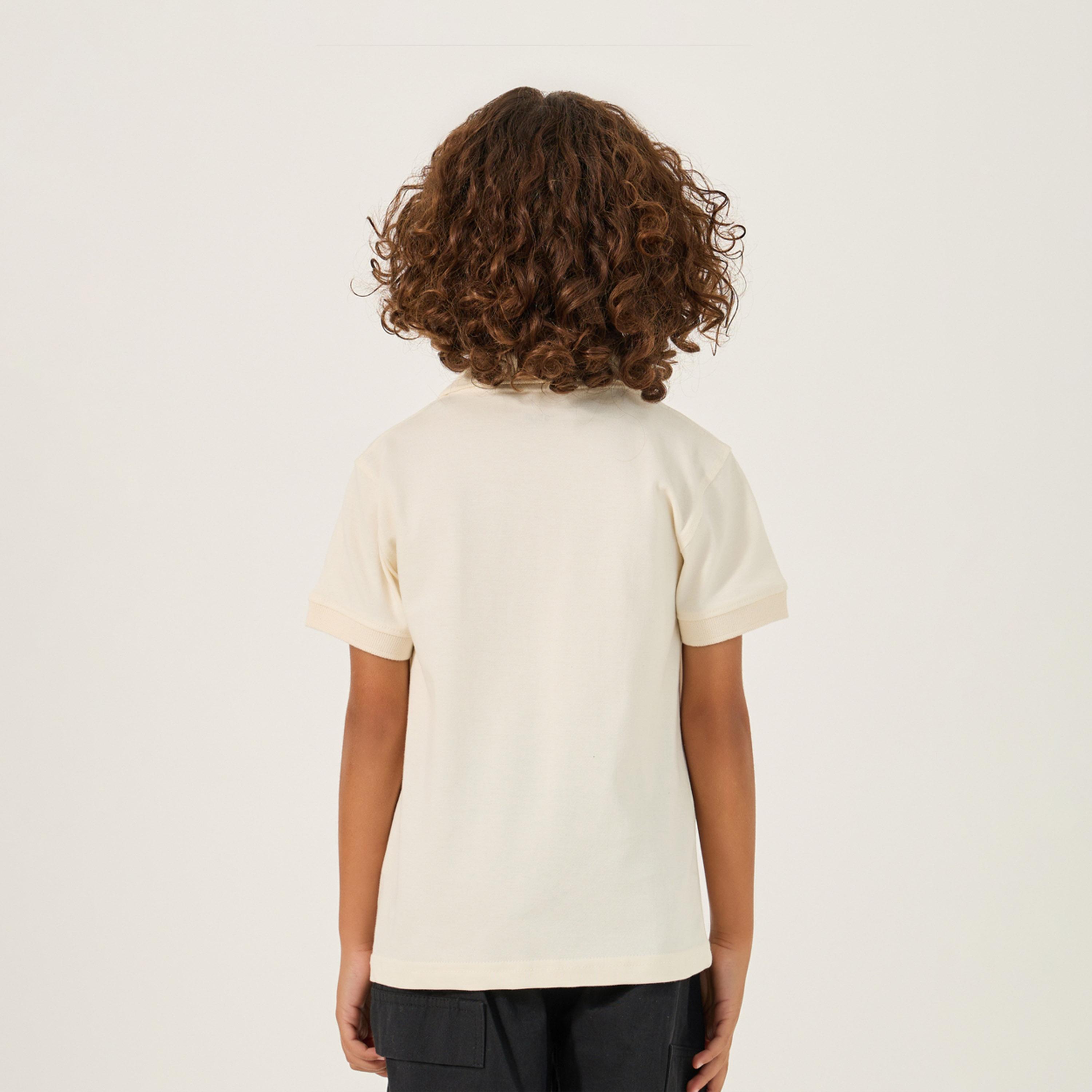 Styli Slogan Print Regular Fit Polo Neck T-Shirt-boys-clothing-tshirtsandpolos-image-4
