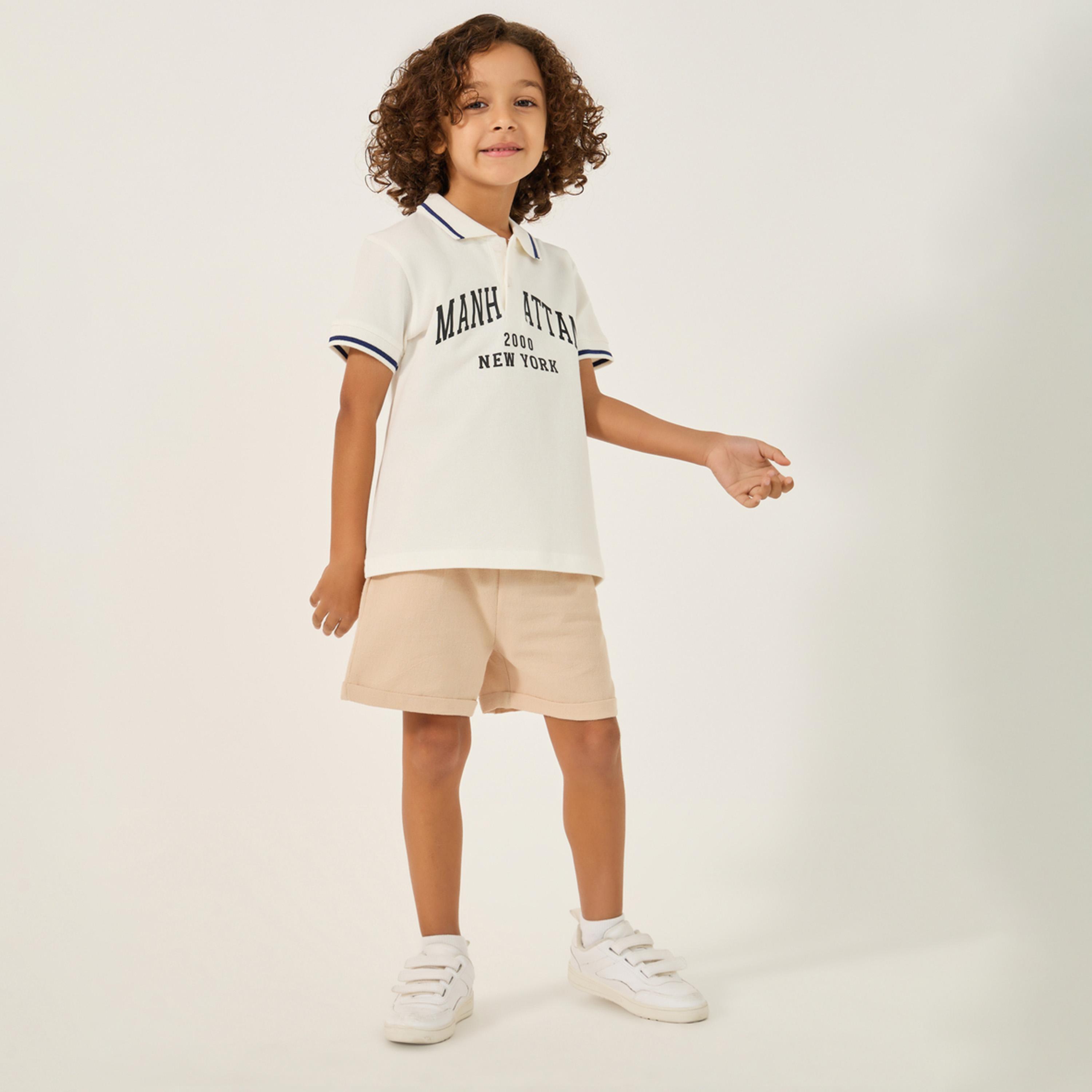 Styli Slogan Print Regular Fit Polo Neck T-Shirt-boys-clothing-tshirtsandpolos-image-2