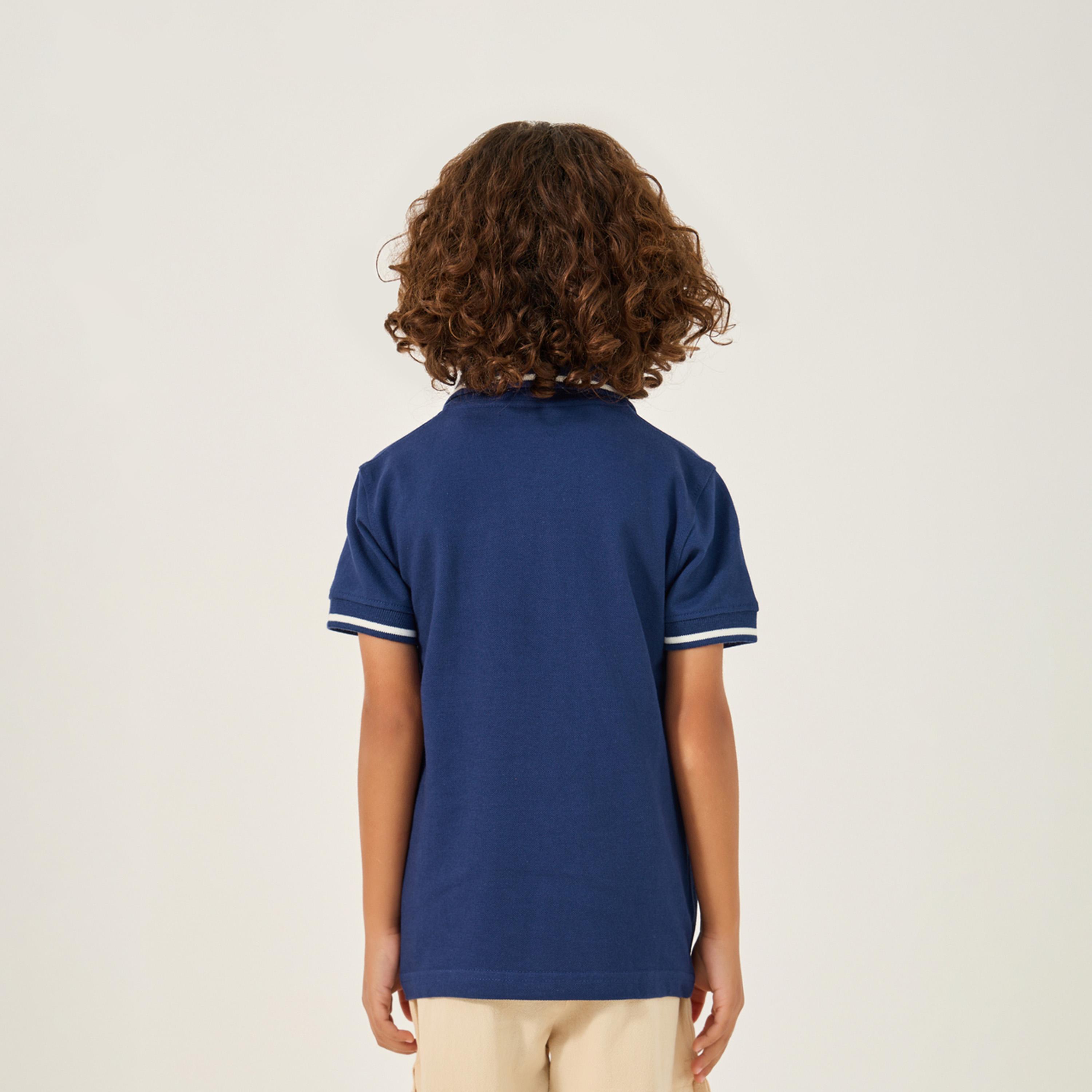 Styli Slogan Print Regular Fit Polo Neck T-Shirt-boys-clothing-tshirtsandpolos-image-5