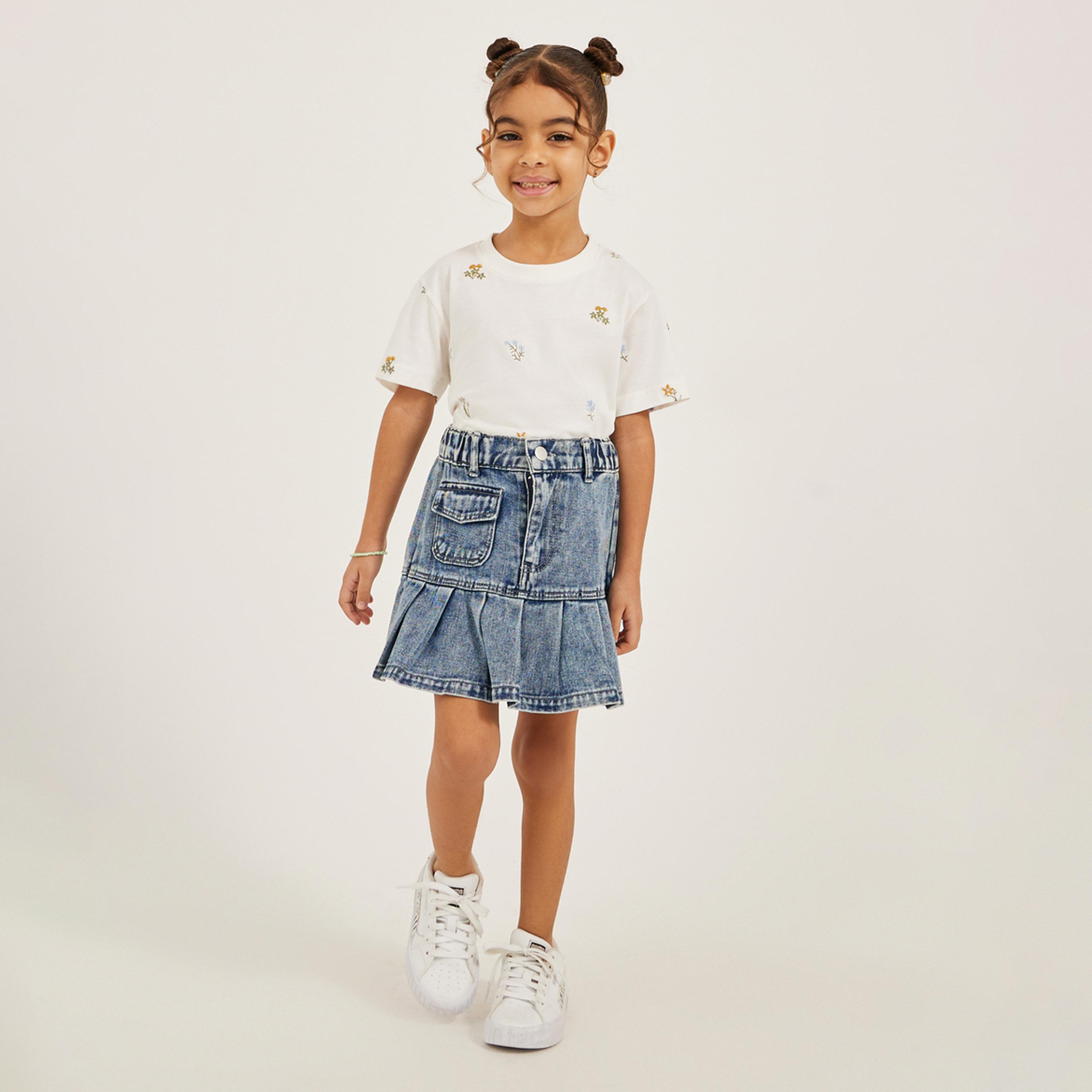 ستايلي - تي شيرت مطرز بالكامل-girls-clothing-tshirts-image-2