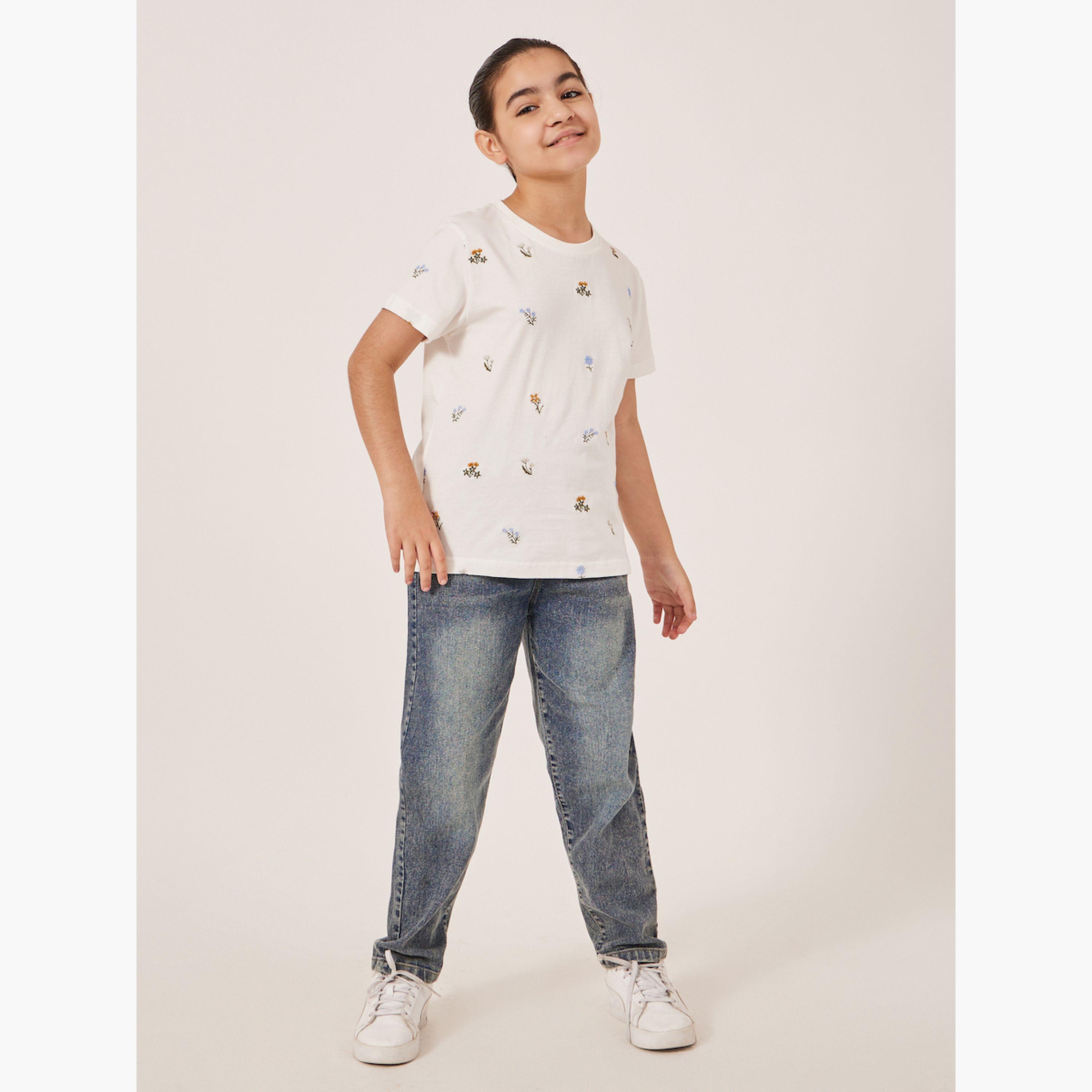 Styli Embroidered Short Sleeve T-Shirt-girls-clothing-tshirts-image-2