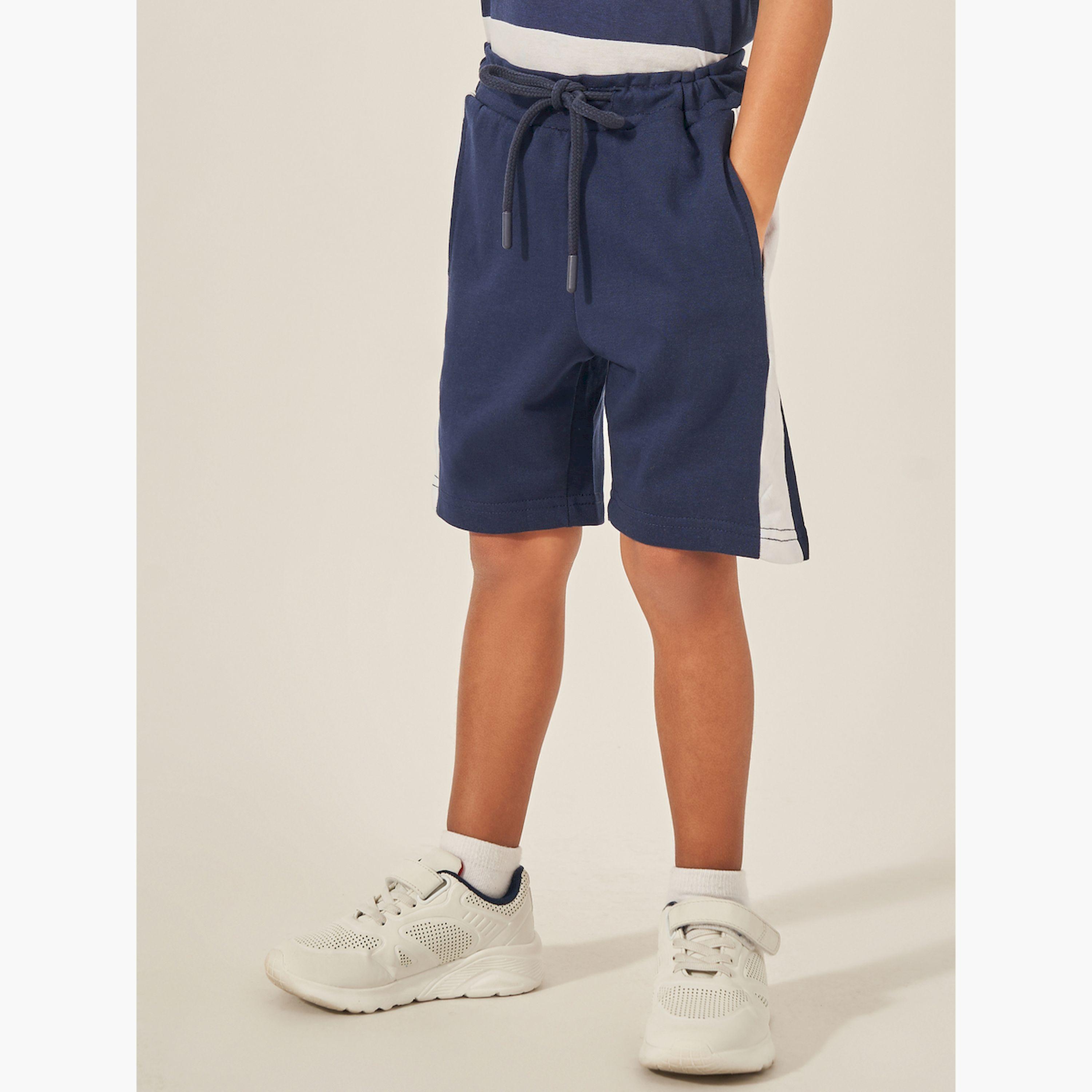 Styli Striped Round Neck T-Shirt and Shorts Set-boys-clothing-setsandcoords-image-4