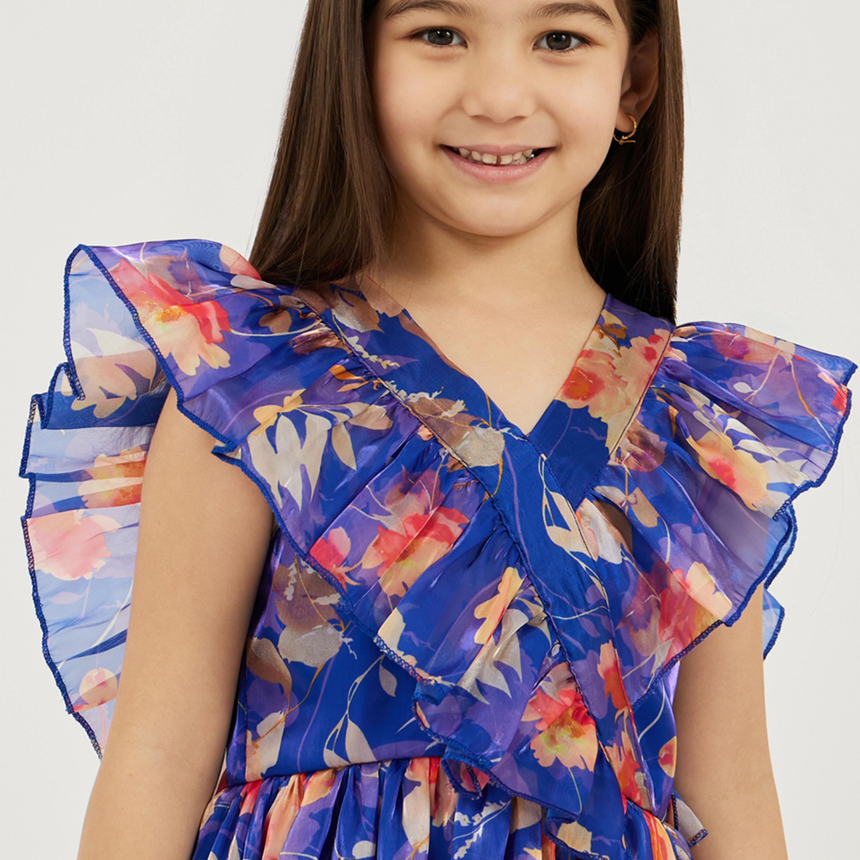 Styli Floral Printed Organza Dress-girls-clothing-dressesandjumpsuits-image-3