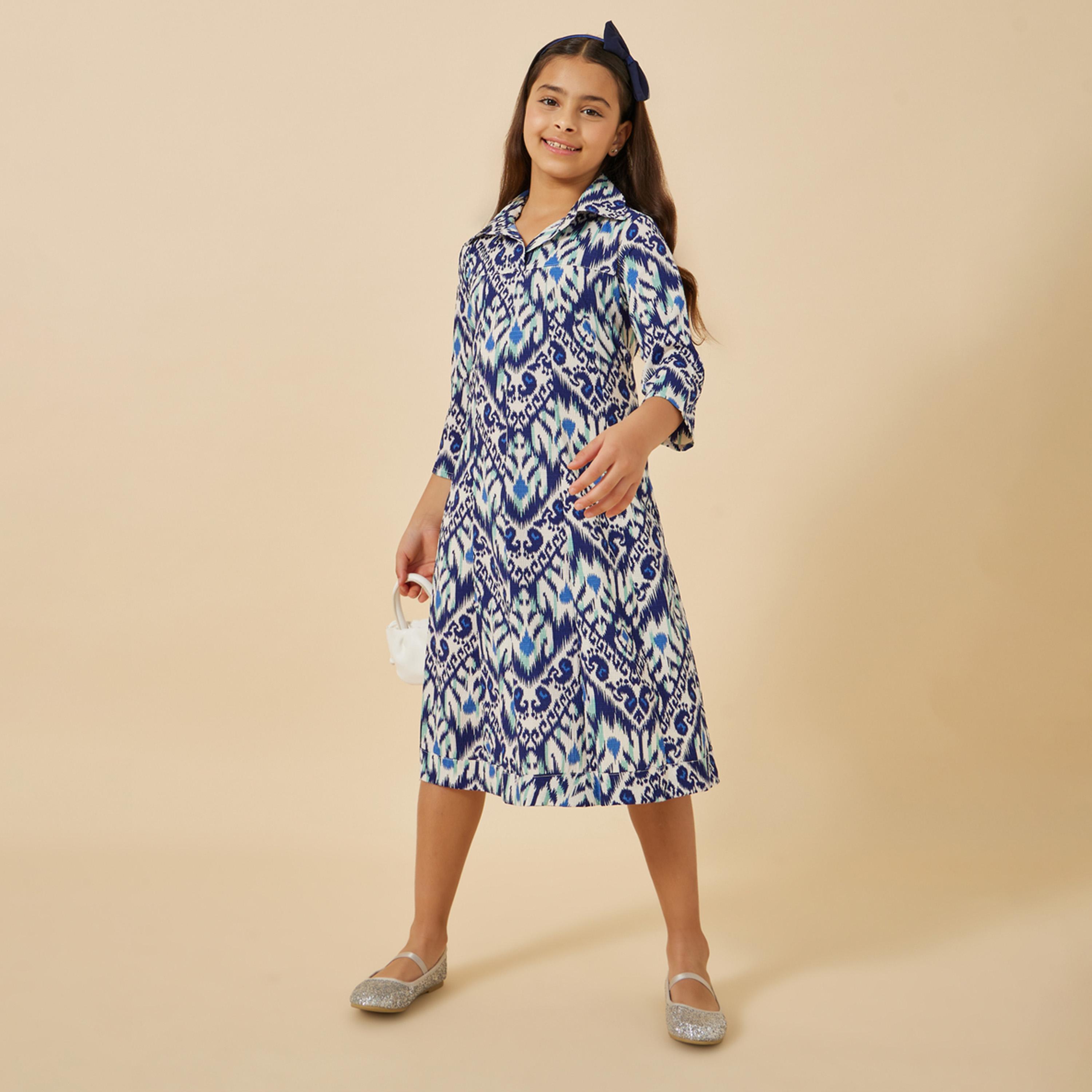 Styli Aztec Print Dress-girls-clothing-dressesandjumpsuits-image-1