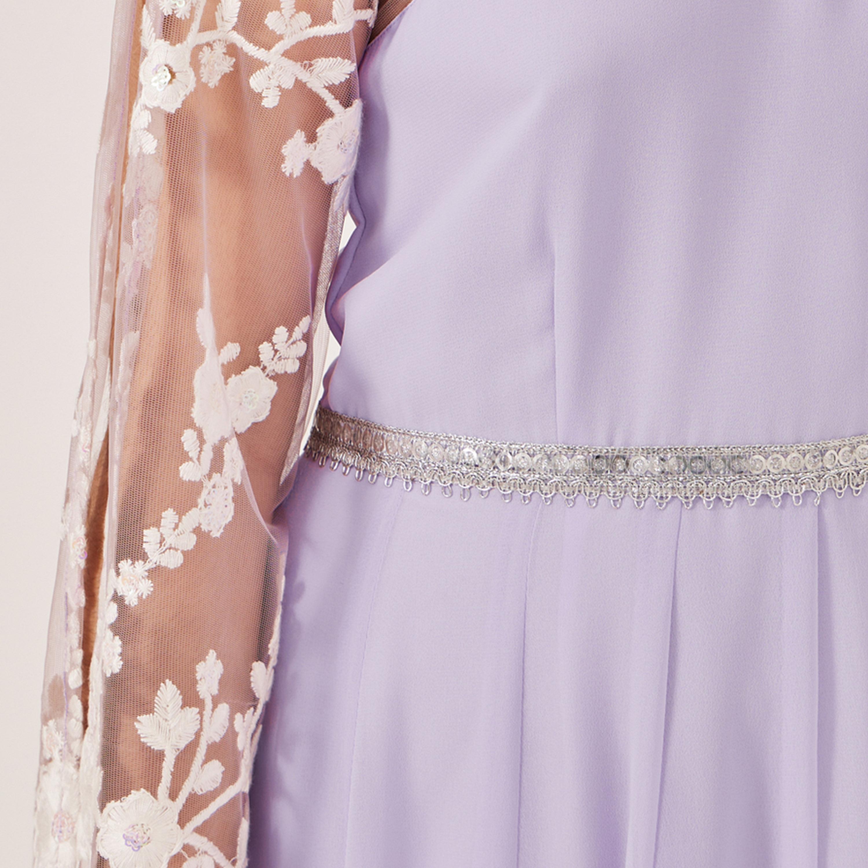 Styli Lace Overlay Illusion Neckline Maxi Dress-girls-clothing-dressesandjumpsuits-image-3