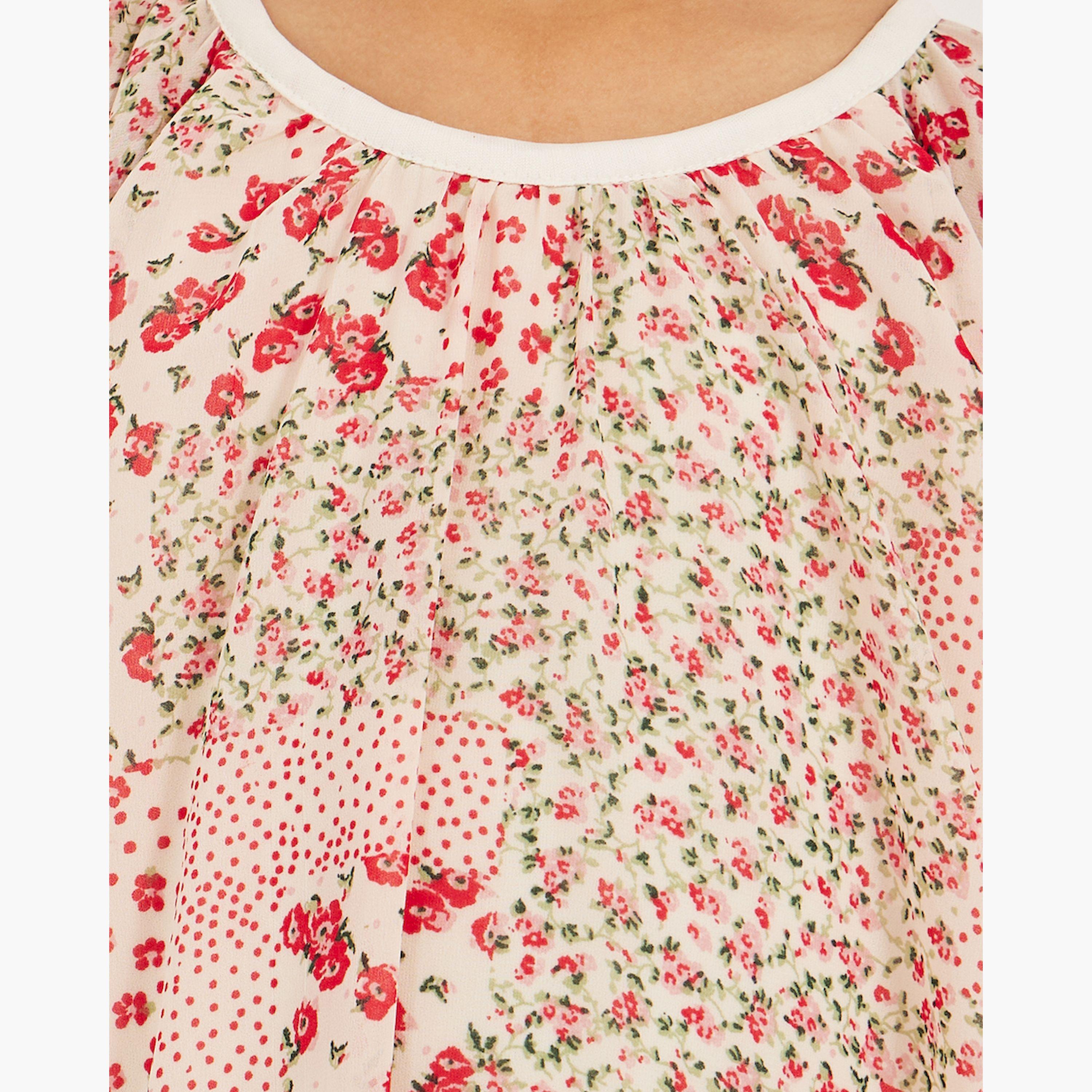 ستايلي - فستان بطبعة الأزهار وقصة A-girls-clothing-dressesandjumpsuits-image-3