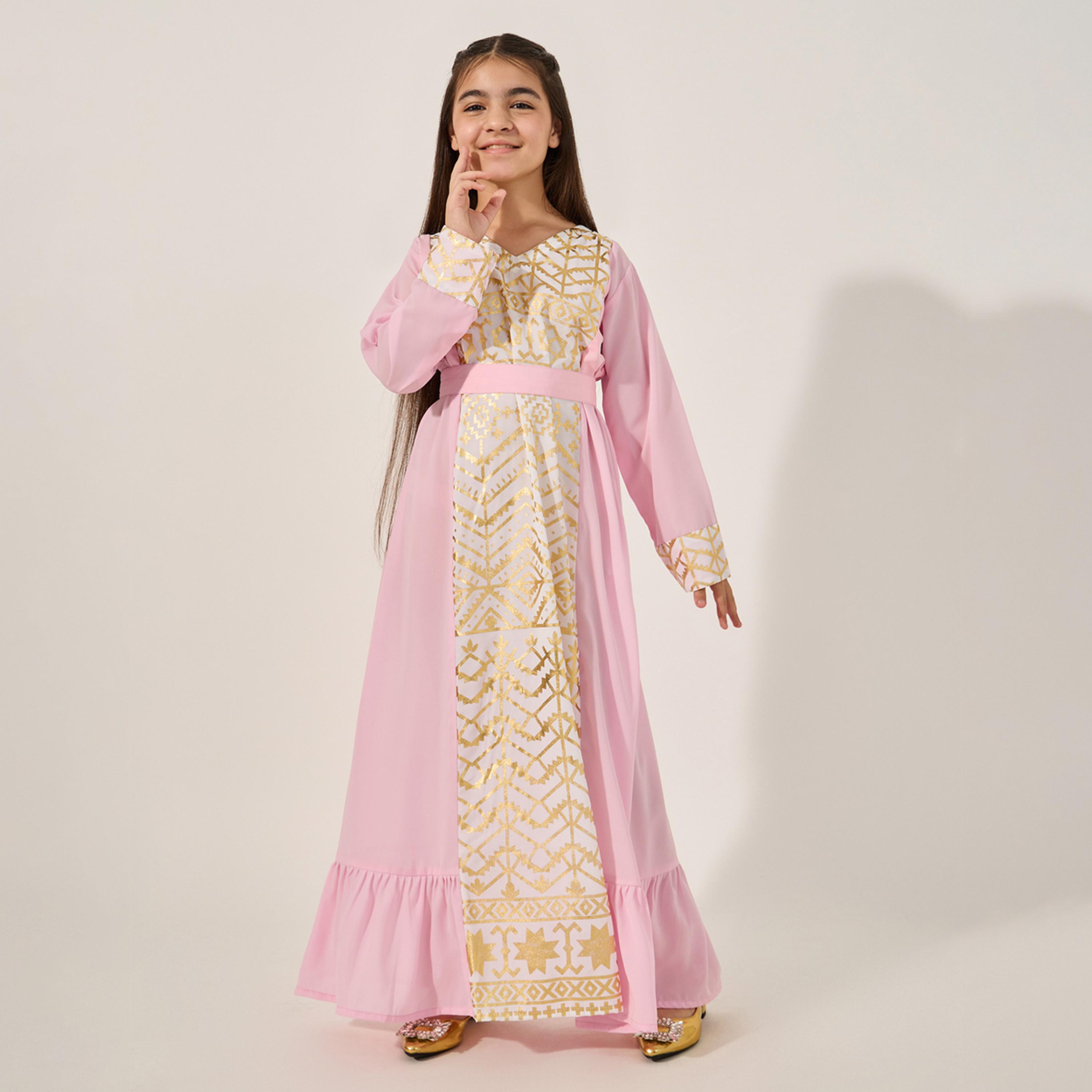 Styli Handkerchief Hem Printed Dress-girls-clothing-dressesandjumpsuits-image-2