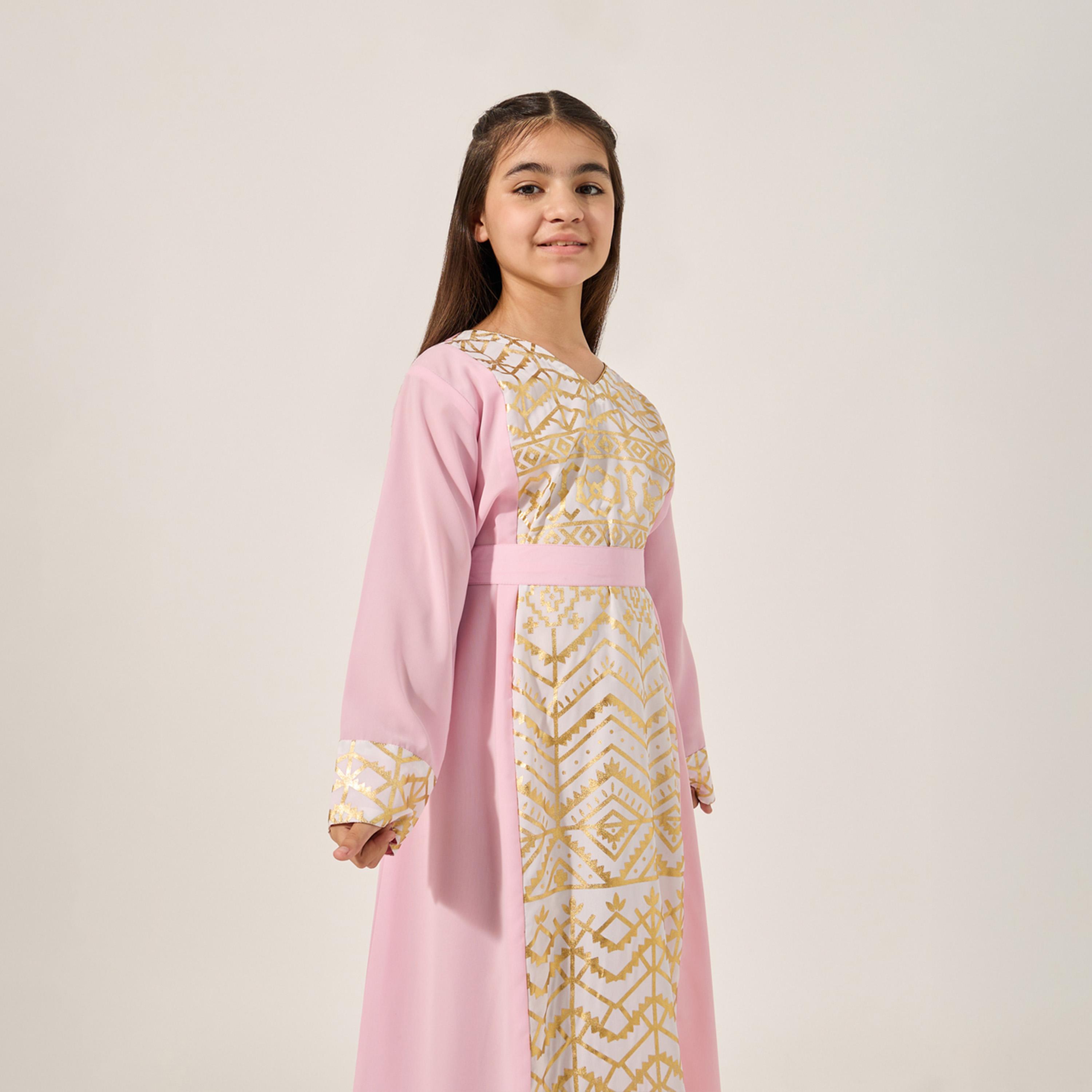 Styli Handkerchief Hem Printed Dress-girls-clothing-dressesandjumpsuits-image-3