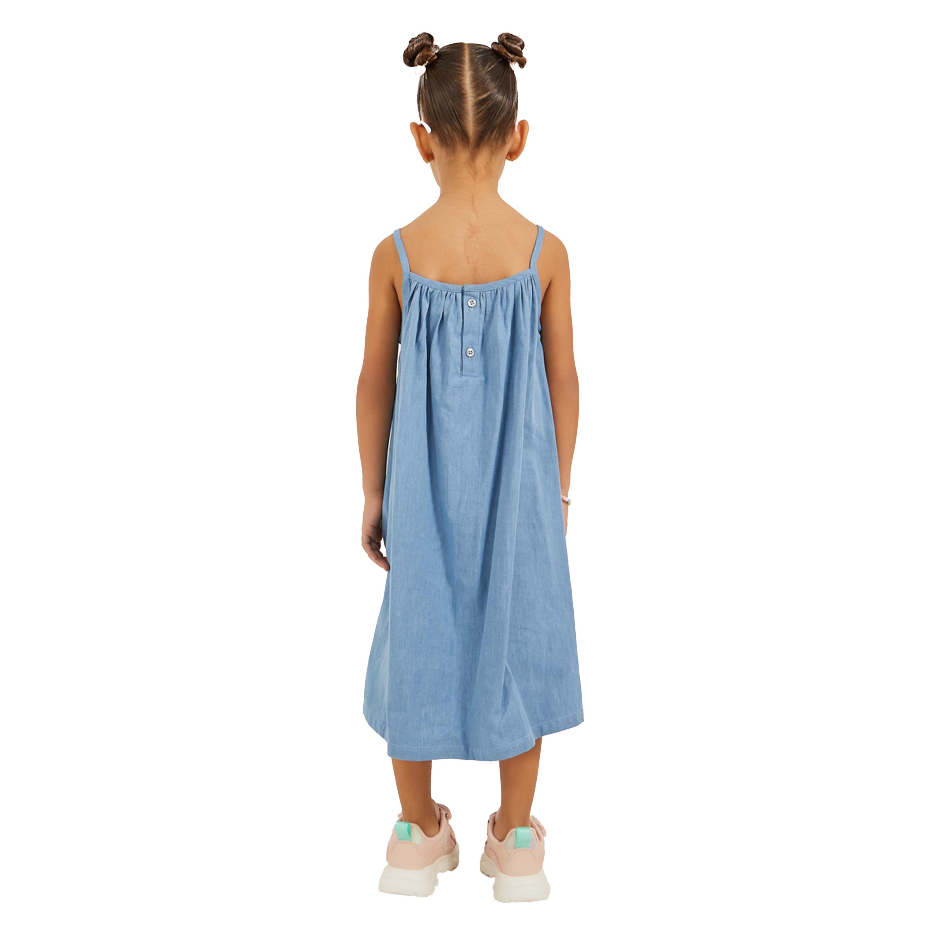 ستايلي - فستان جينز مزين بجيب كروشيه-girls-clothing-dressesandjumpsuits-image-4
