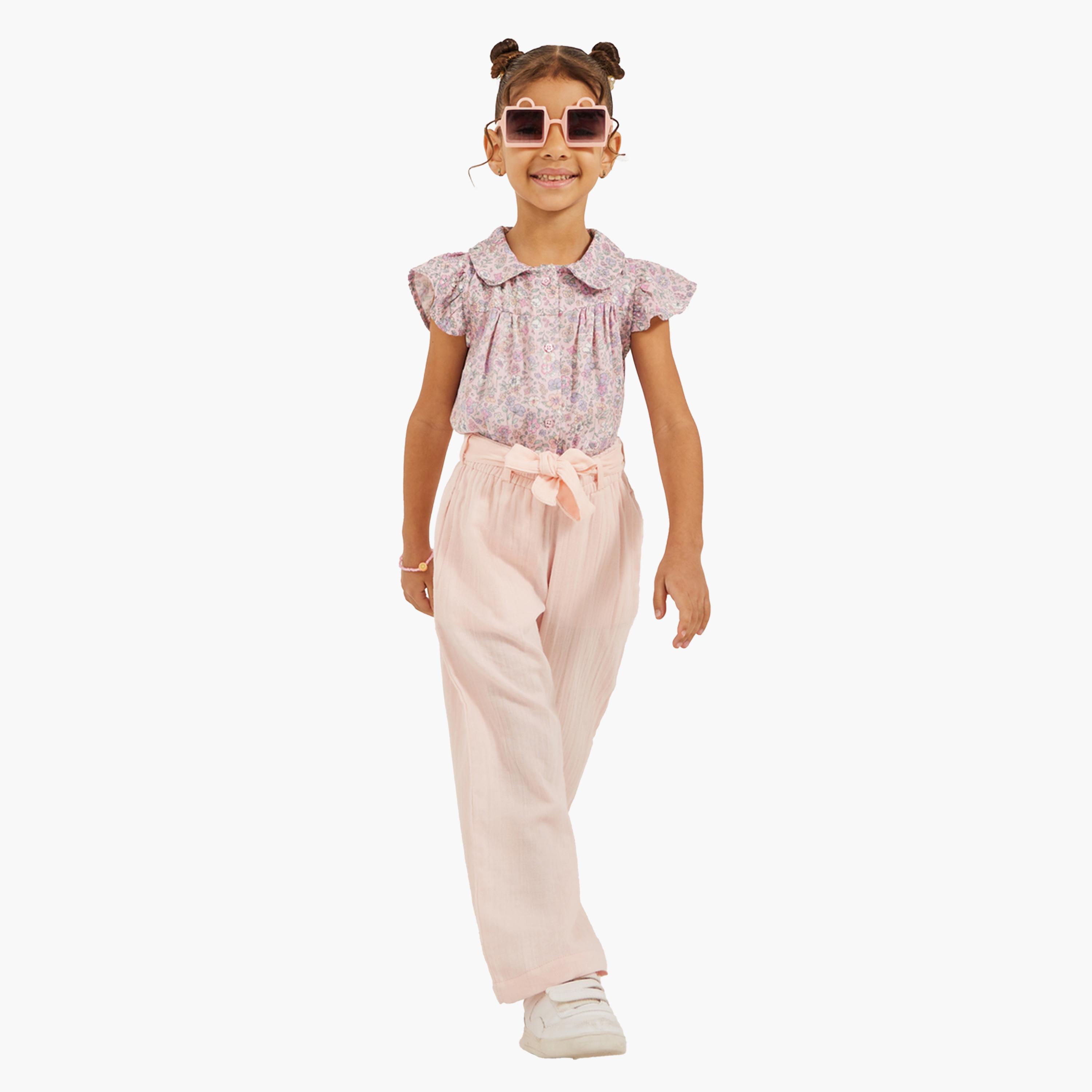 Styli Floral Printed Ruffled Sleeve Shirt-girls-clothing-blousesandshirts-image-2