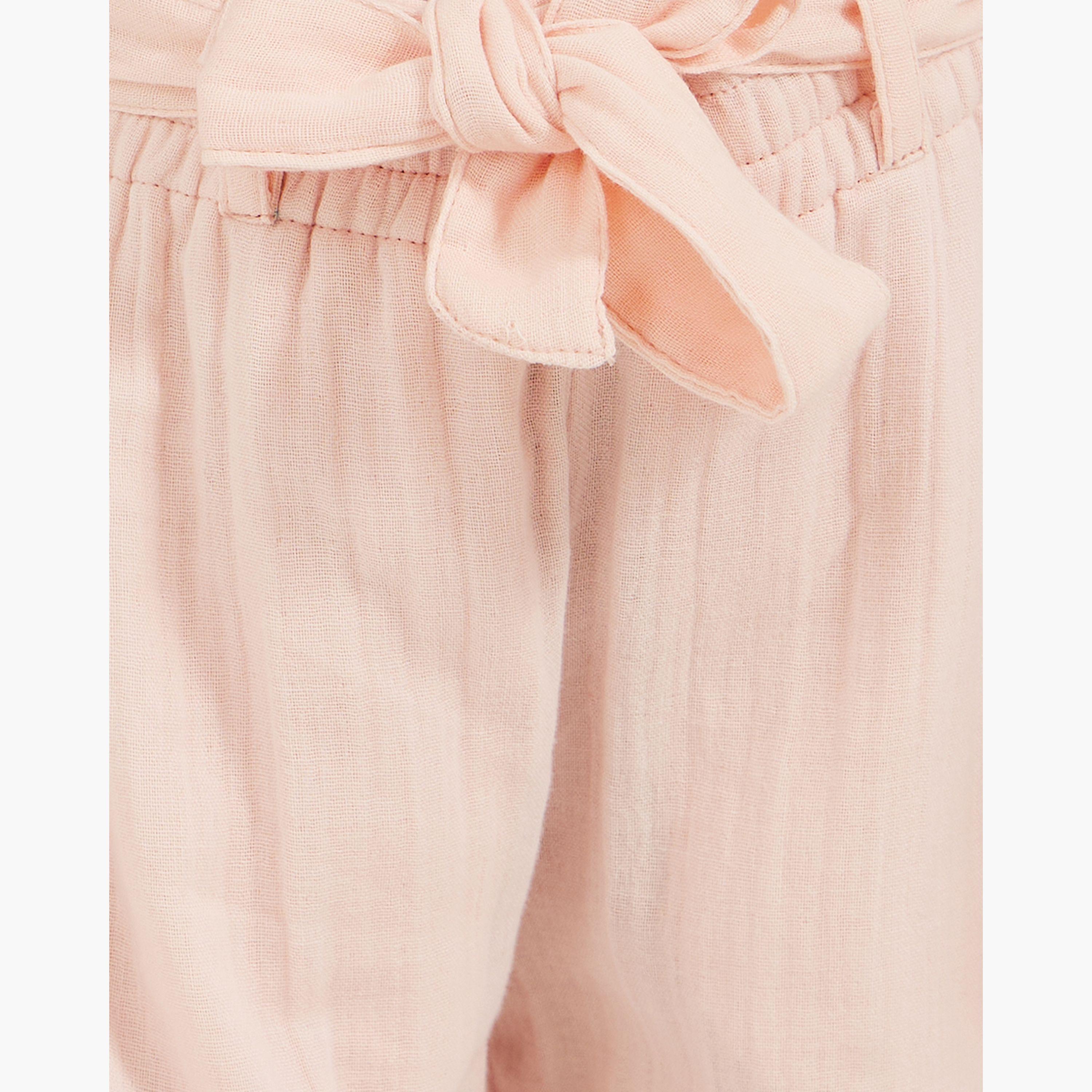 ستايلي - بنطال قصير مع حزام من القماش نفسه-girls-clothing-bottoms-trousers-image-3