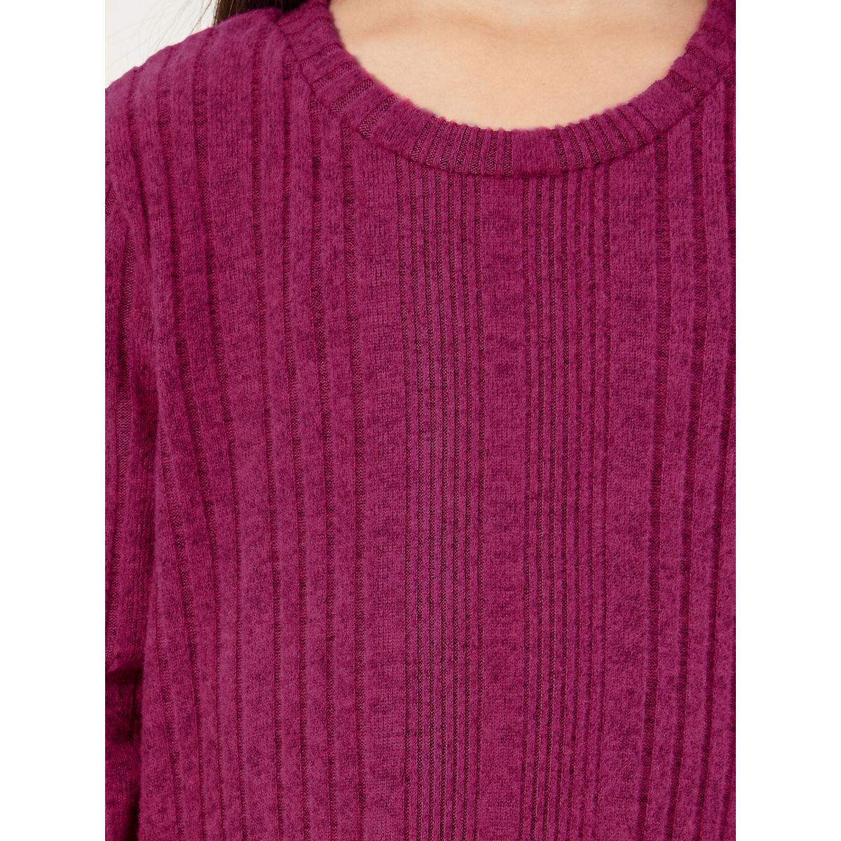 Styli Striped Rib Knit Ruffle Hem Casual Dress-girls-clothing-dressesandjumpsuits-image-3