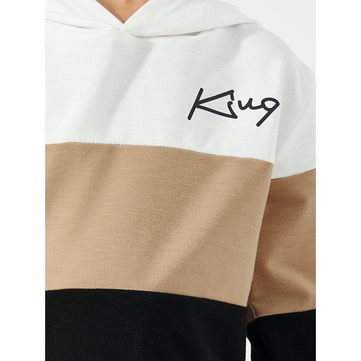 Styli Colorblock Slogan Print Hoodie & Joggers Set-boys-clothing-setsandcoords-image-3