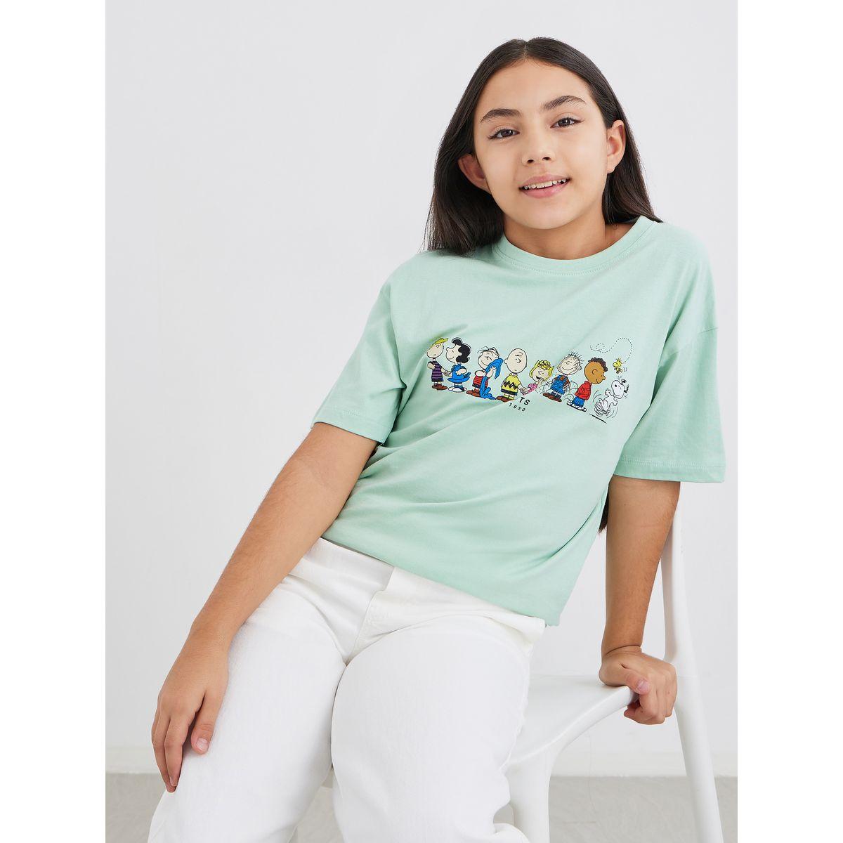 Styli Snoopy and Friends Graphic Print Oversized T-Shirt-girls-clothing-tshirts-image-2