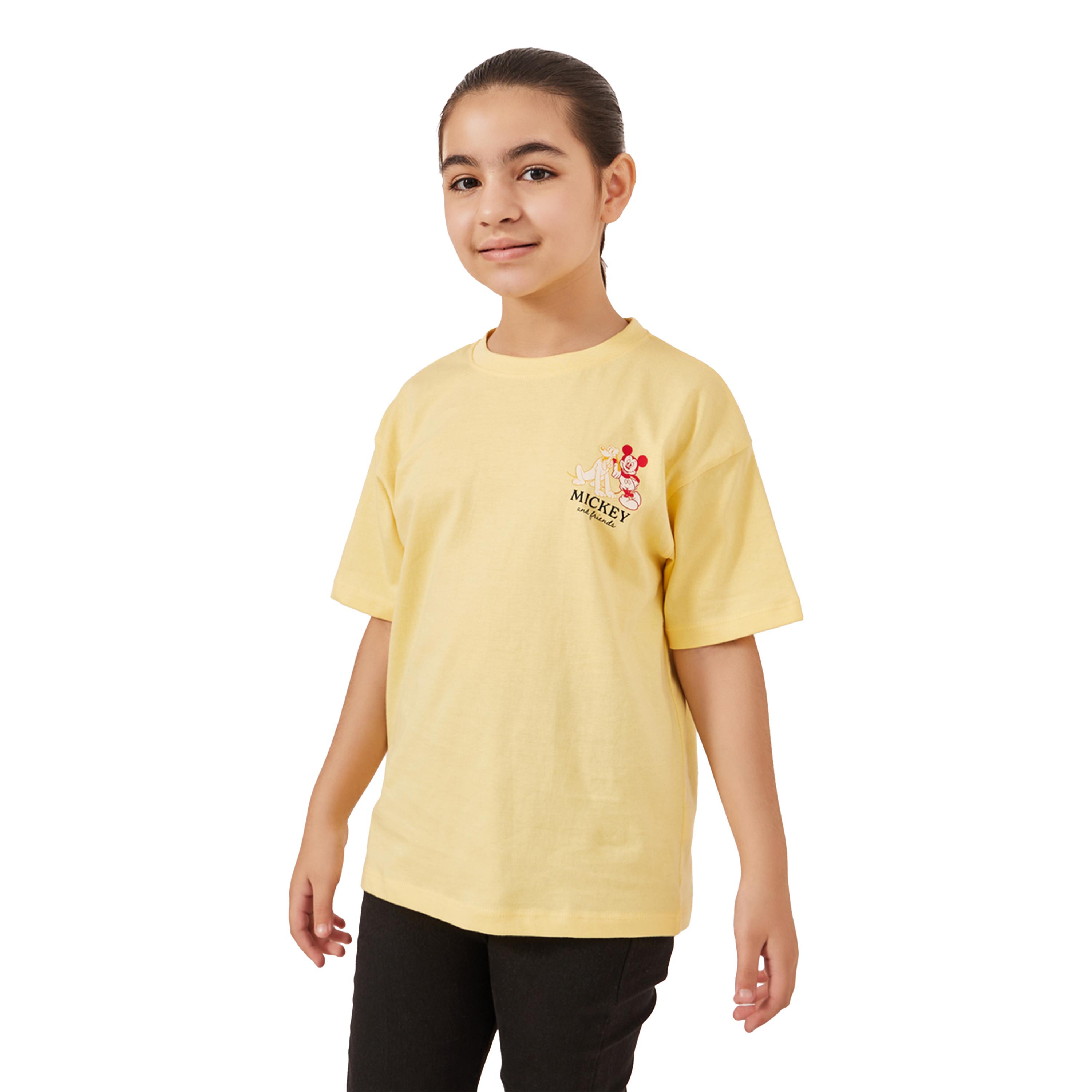 Styli Mickey and Friends Character Print Oversized T-Shirt-girls-clothing-tshirts-image-1