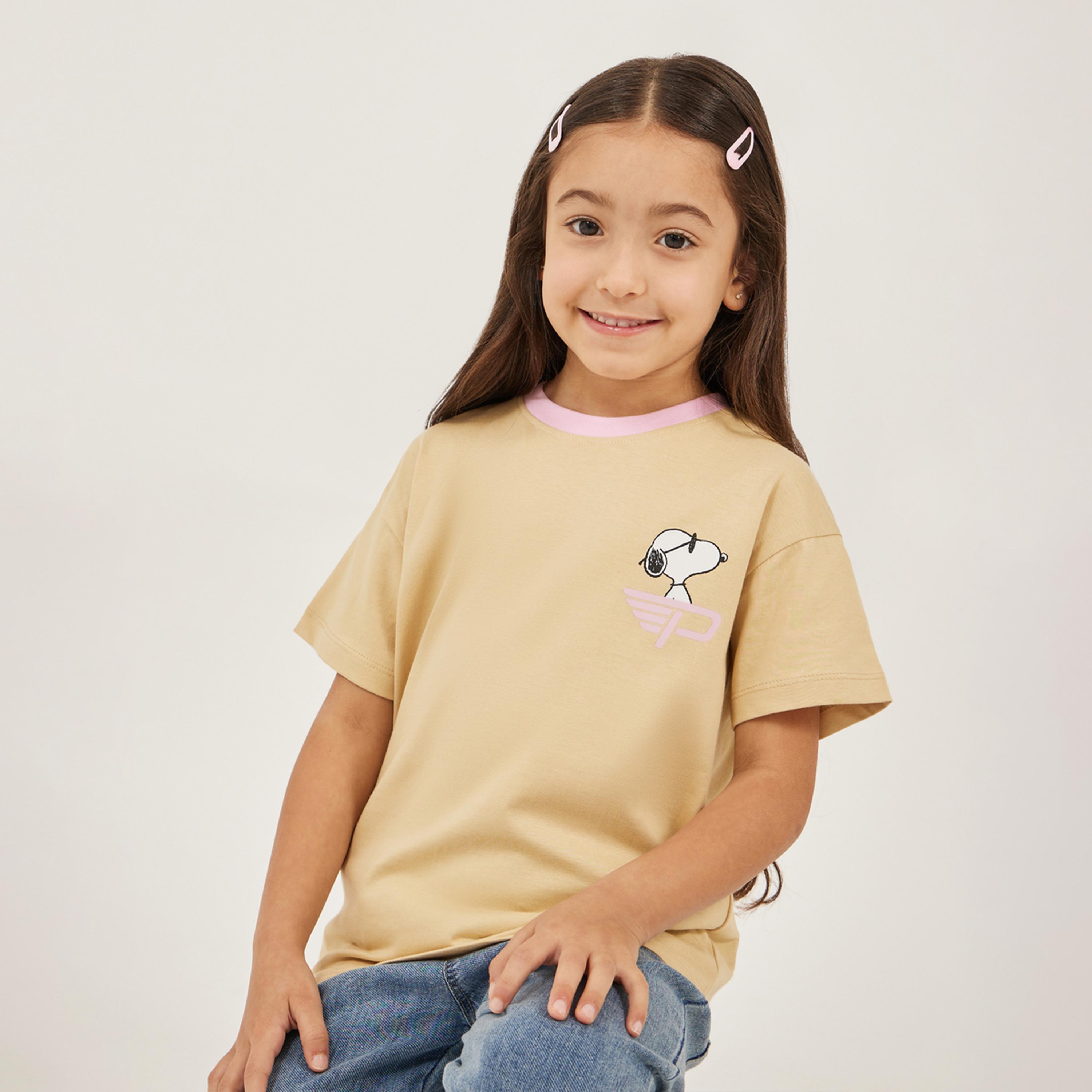 Styli Over Size Peanuts T-Shirt With Back Print-girls-clothing-tshirts-image-1