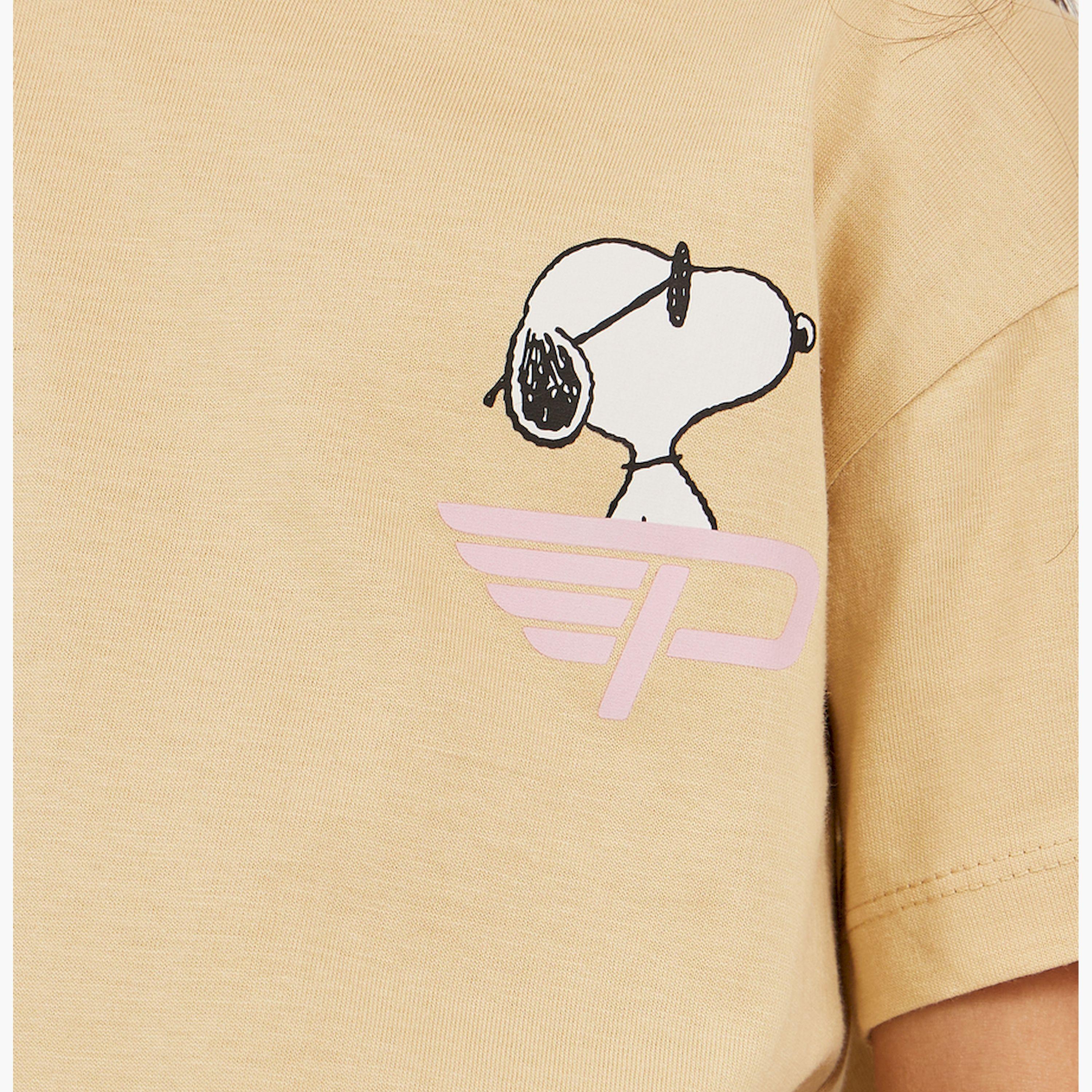Styli Over Size Peanuts T-Shirt With Back Print-girls-clothing-tshirts-image-3