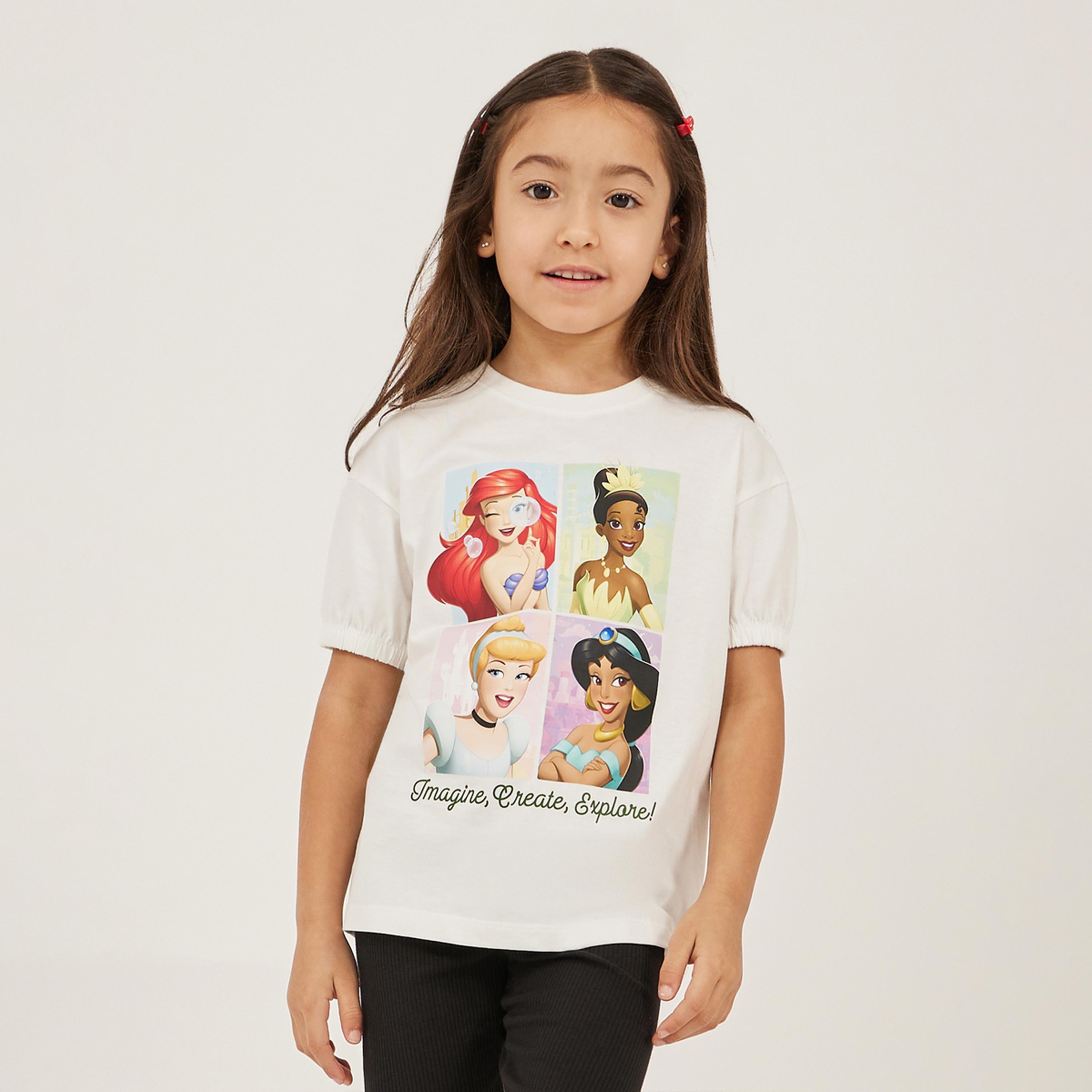 ستايلي - تي شيرت برنسيس بأكمام مرنة-girls-clothing-tshirts-image-1