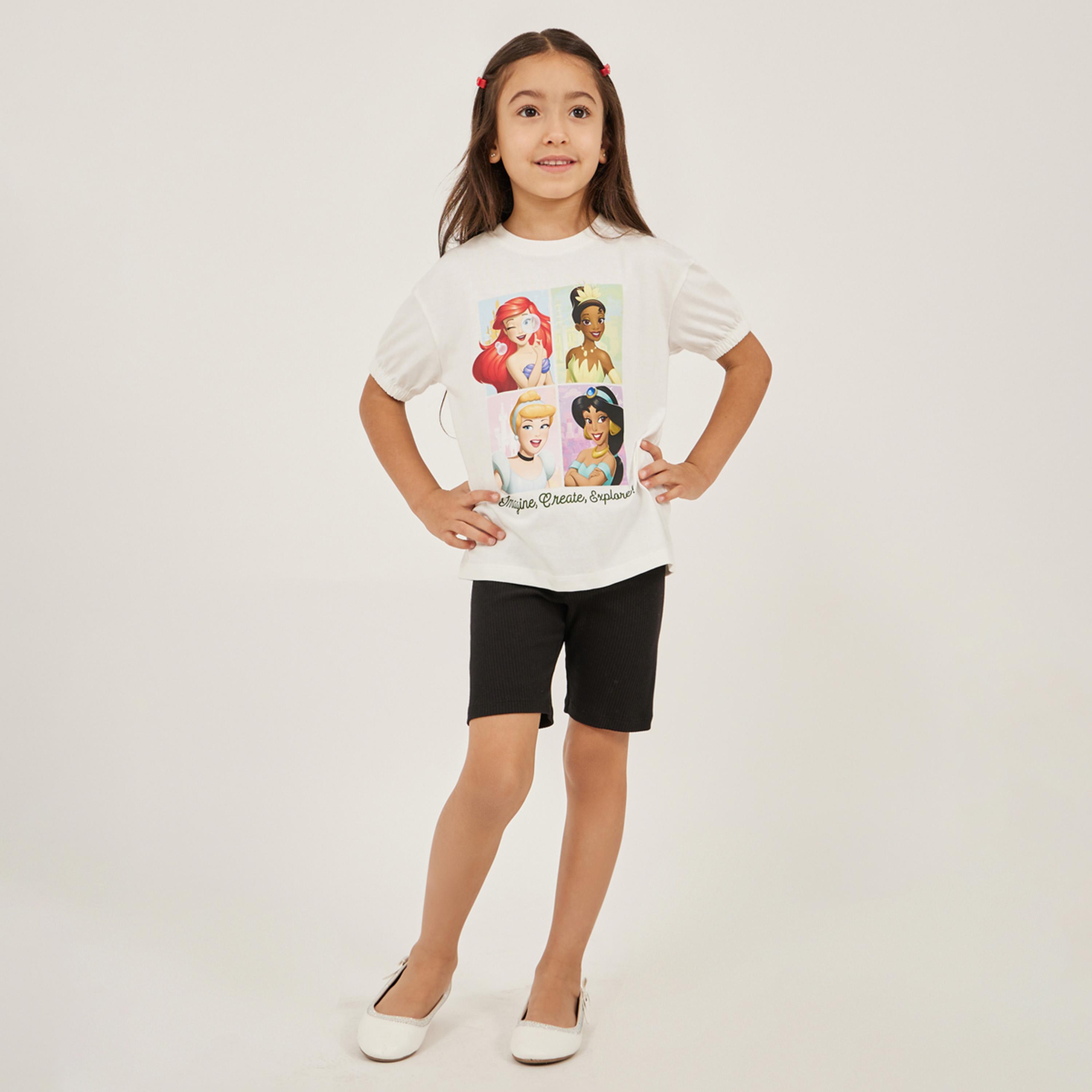 ستايلي - تي شيرت برنسيس بأكمام مرنة-girls-clothing-tshirts-image-2
