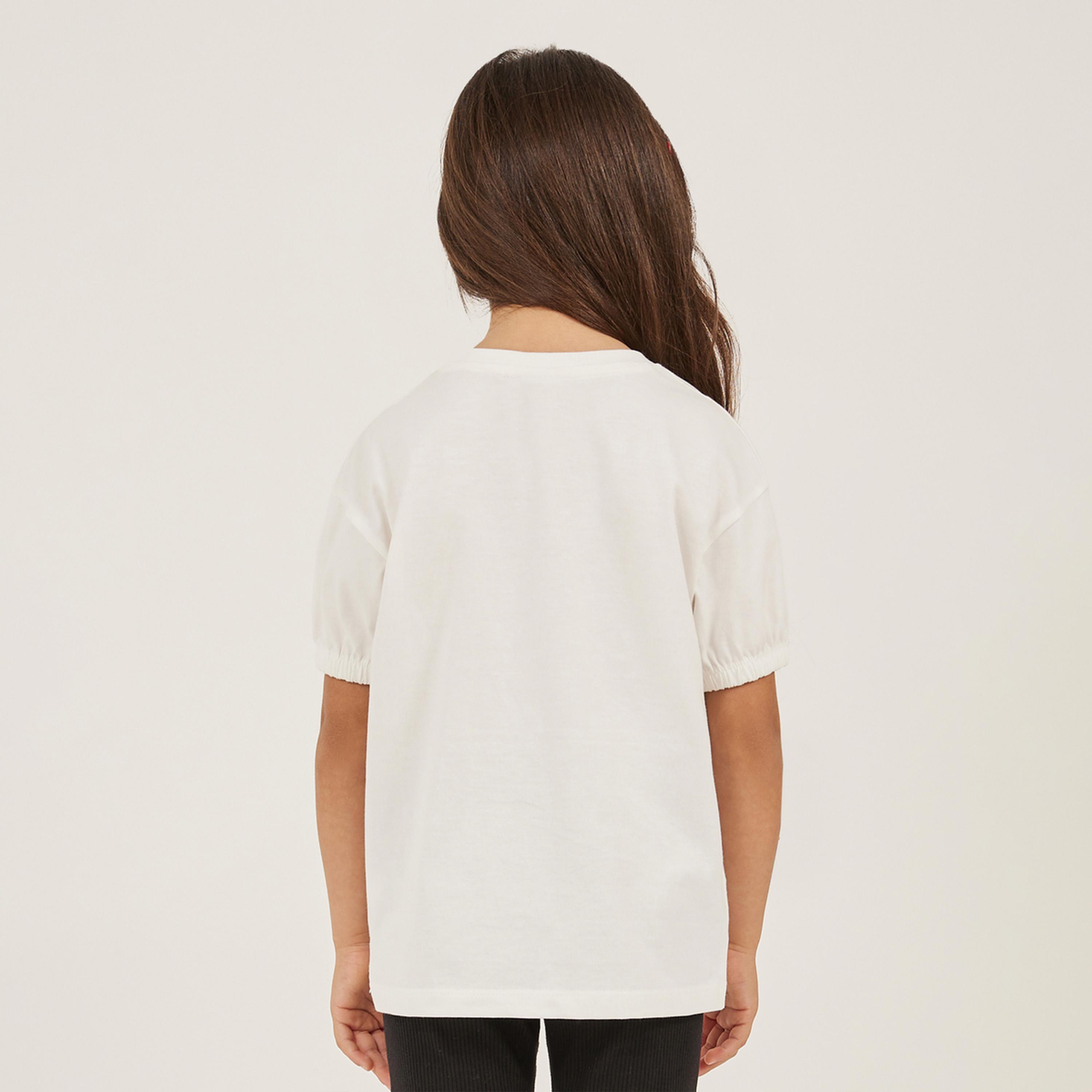 Styli Princess T-Shirt With Elasticated Sleeve-girls-clothing-tshirts-image-4