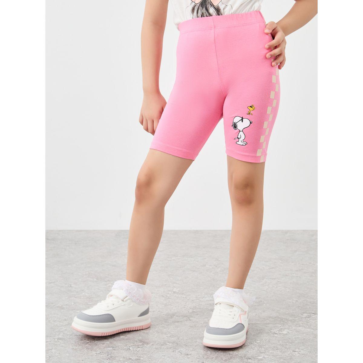 Styli Snoopy Print Cycling Shorts-girls-clothing-bottoms-shorts-image-1