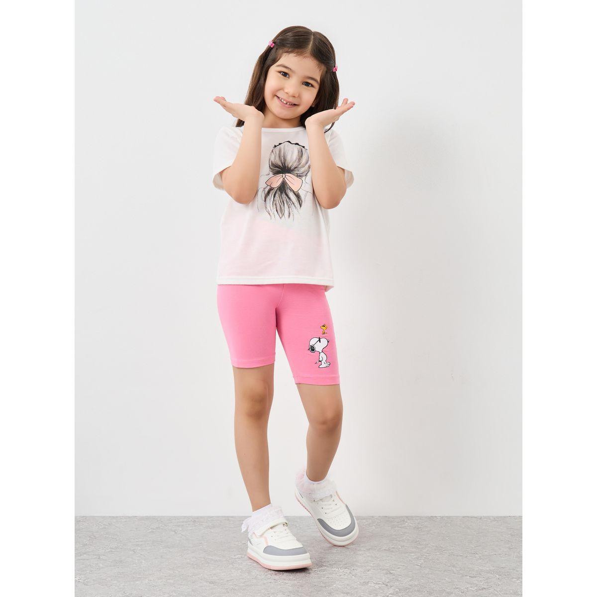 Styli Snoopy Print Cycling Shorts-girls-clothing-bottoms-shorts-image-2