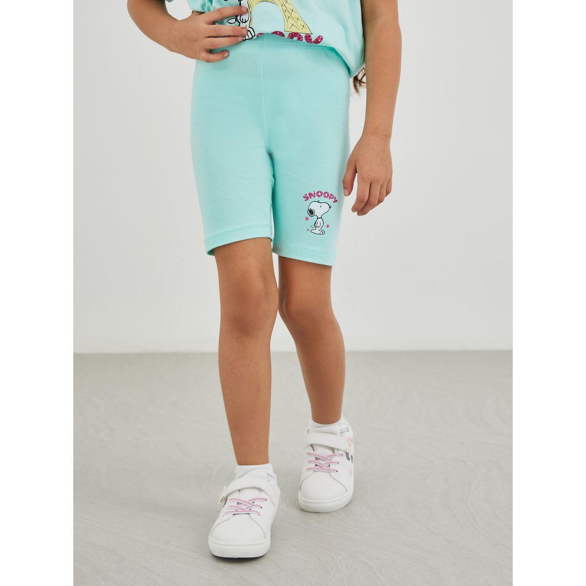 Styli Snoopy Graphic Print Cycle Shorts-girls-clothing-bottoms-shorts-image-1