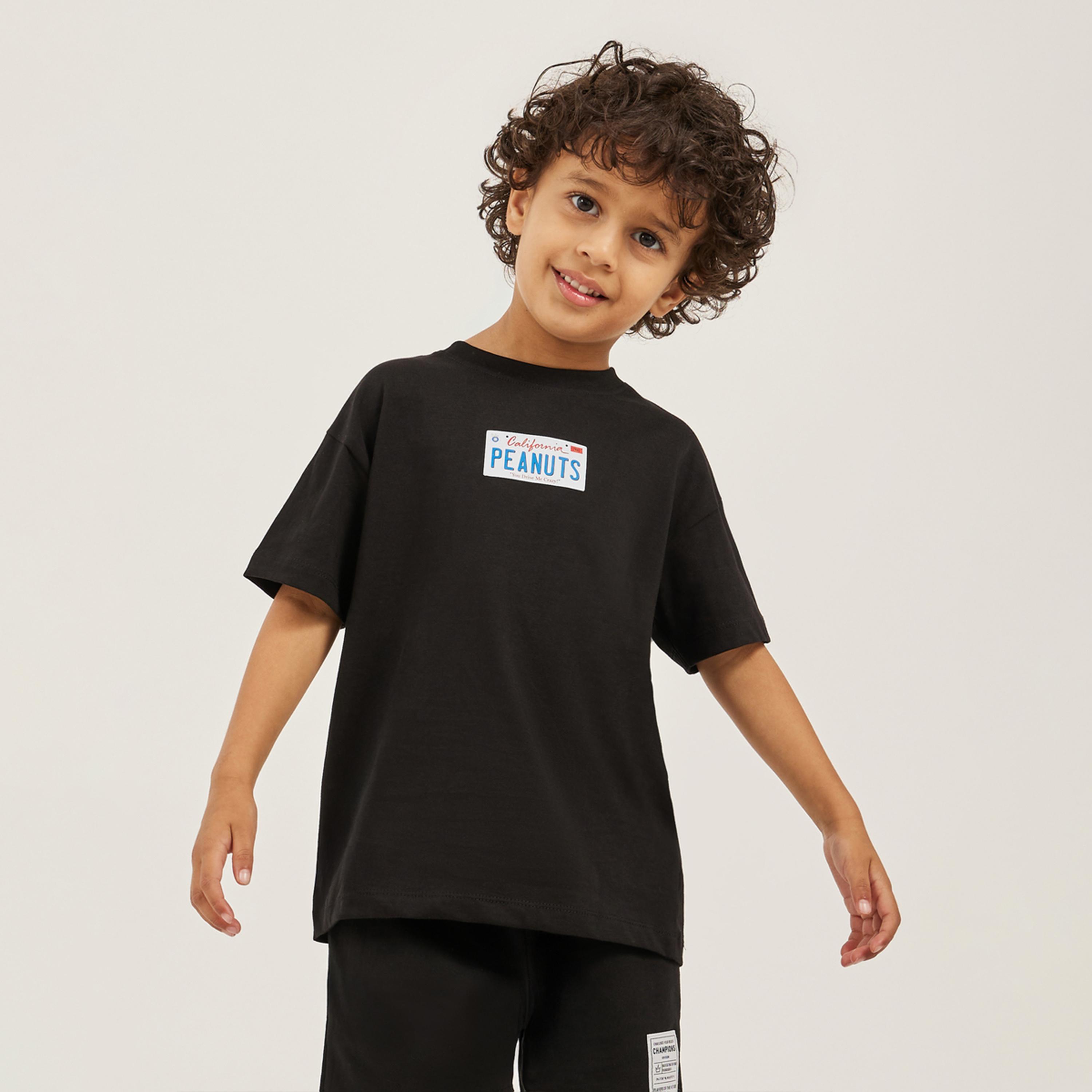 Styli Over Size Peanuts T-Shirt With Front And Back Graphic-boys-clothing-tshirtsandpolos-image-1