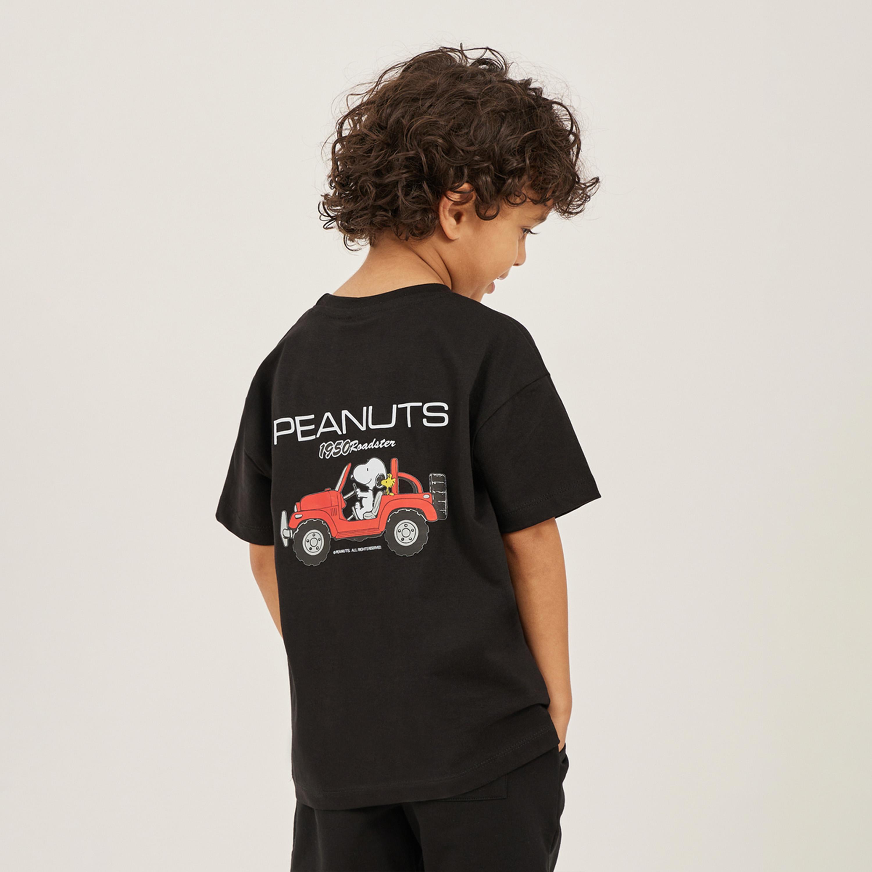 ستايلي - تي شيرت كبير الحجم بطبعة بيناتس مع رسومات أمامية وخلفية-boys-clothing-tshirtsandpolos-image-4
