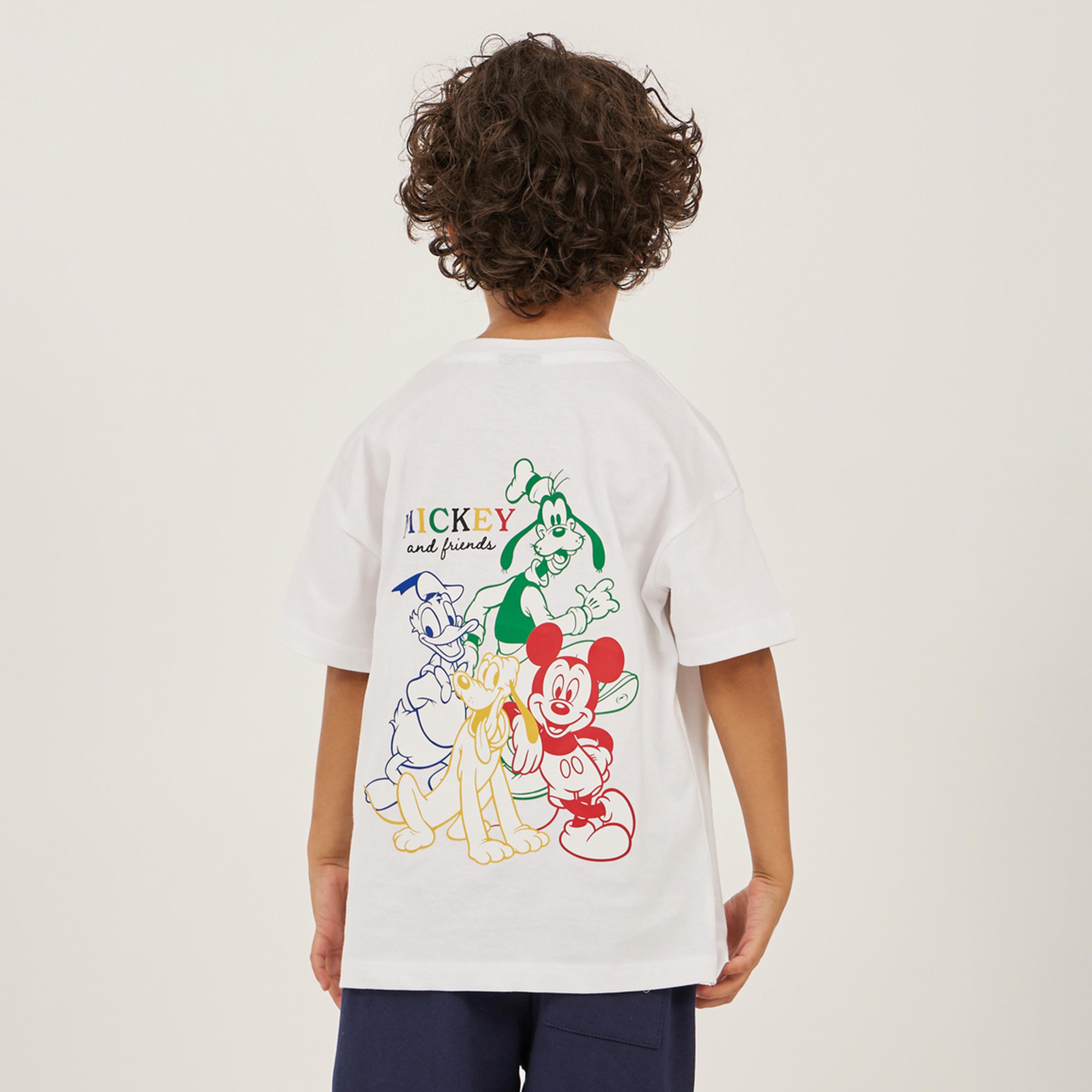 ستايلي - تي شيرت كبير الحجم بطبعة ميكي ماوس أمامية وخلفية-boys-clothing-tshirtsandpolos-image-5