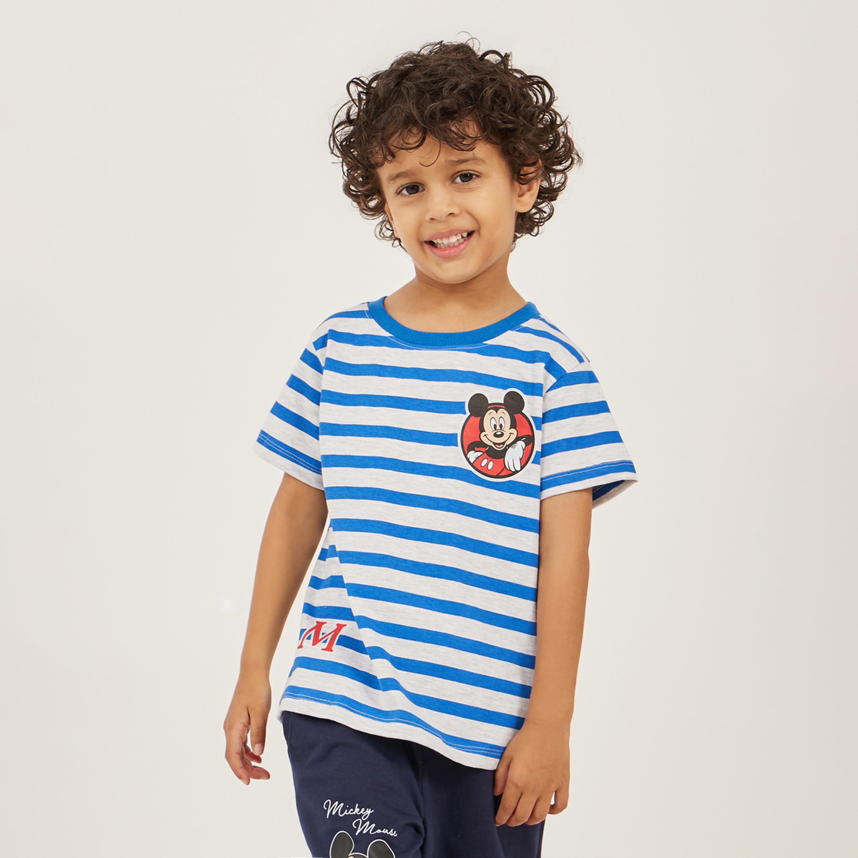Styli Mickey Mouse Stripe T-Shirt-boys-clothing-tshirtsandpolos-image-1