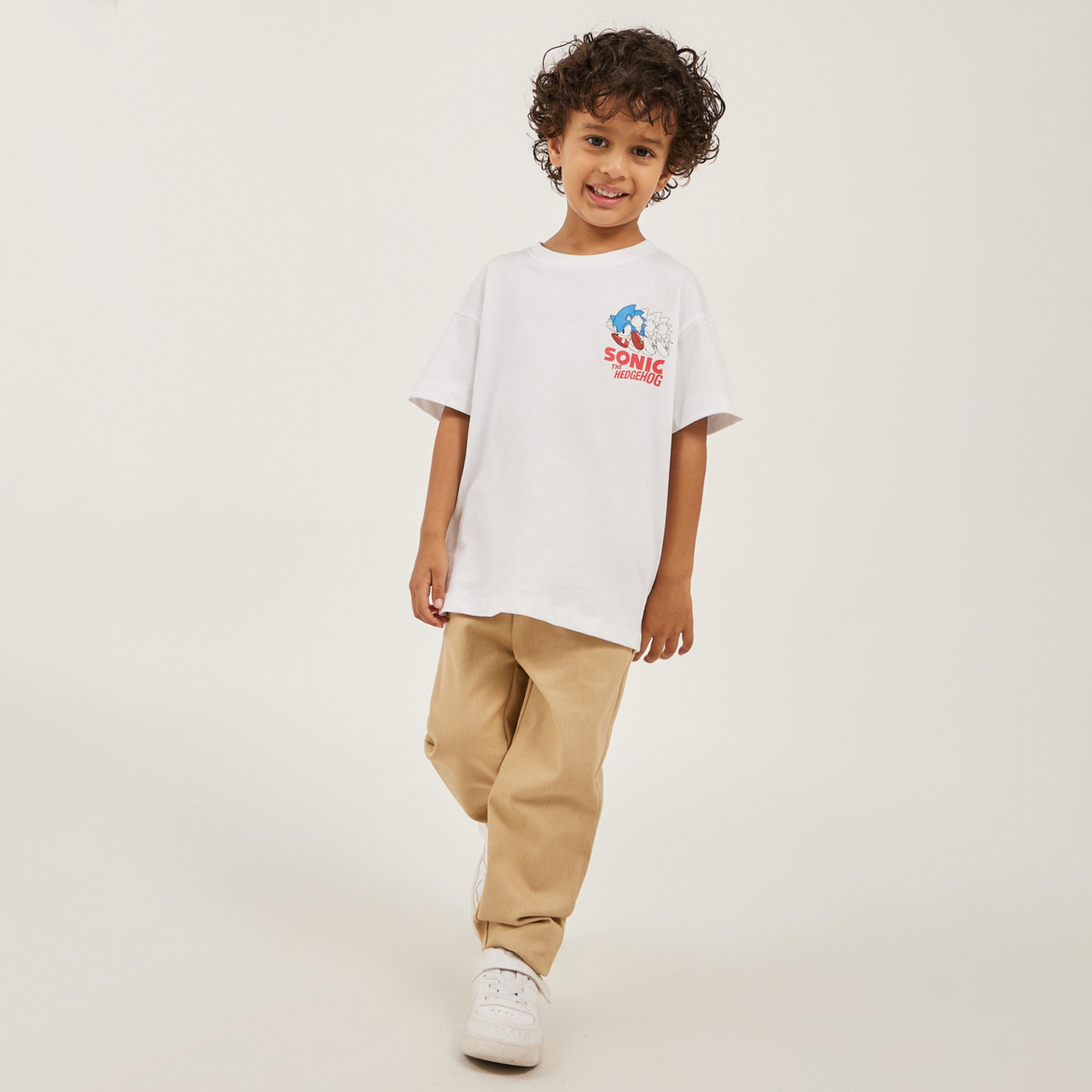 ستايلي - تي شيرت سونيك كبير الحجم مع رسومات أمامية وخلفية-boys-clothing-tshirtsandpolos-image-2
