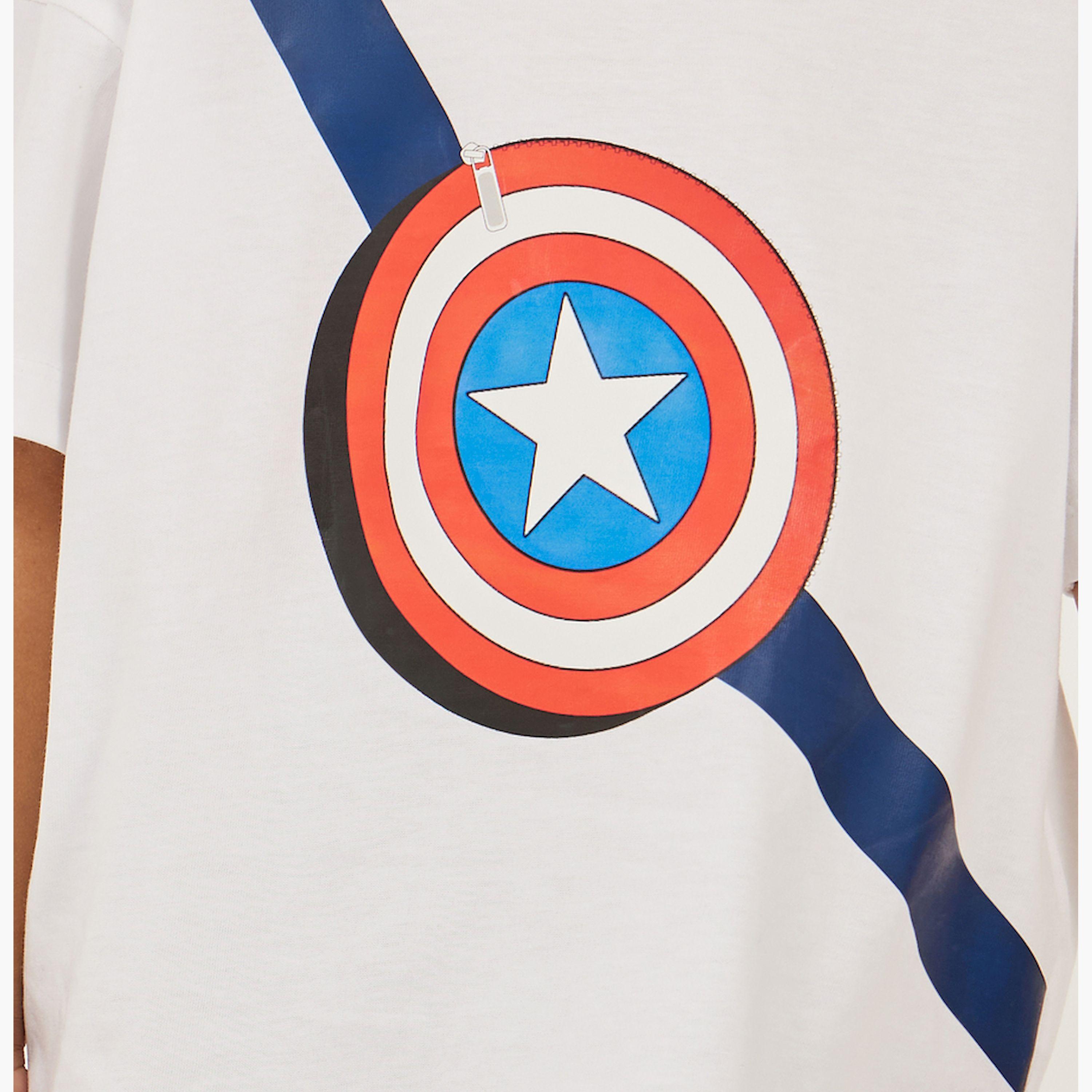 Styli Over Size Captain America T-Shirt With Front And Back Graphic-boys-clothing-tshirtsandpolos-image-3