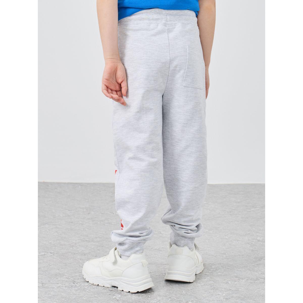 Styli Boys Grey Spider Man Print Drawstring Waist Joggers-boys-clothing-bottoms-joggersandtrackpants-image-4