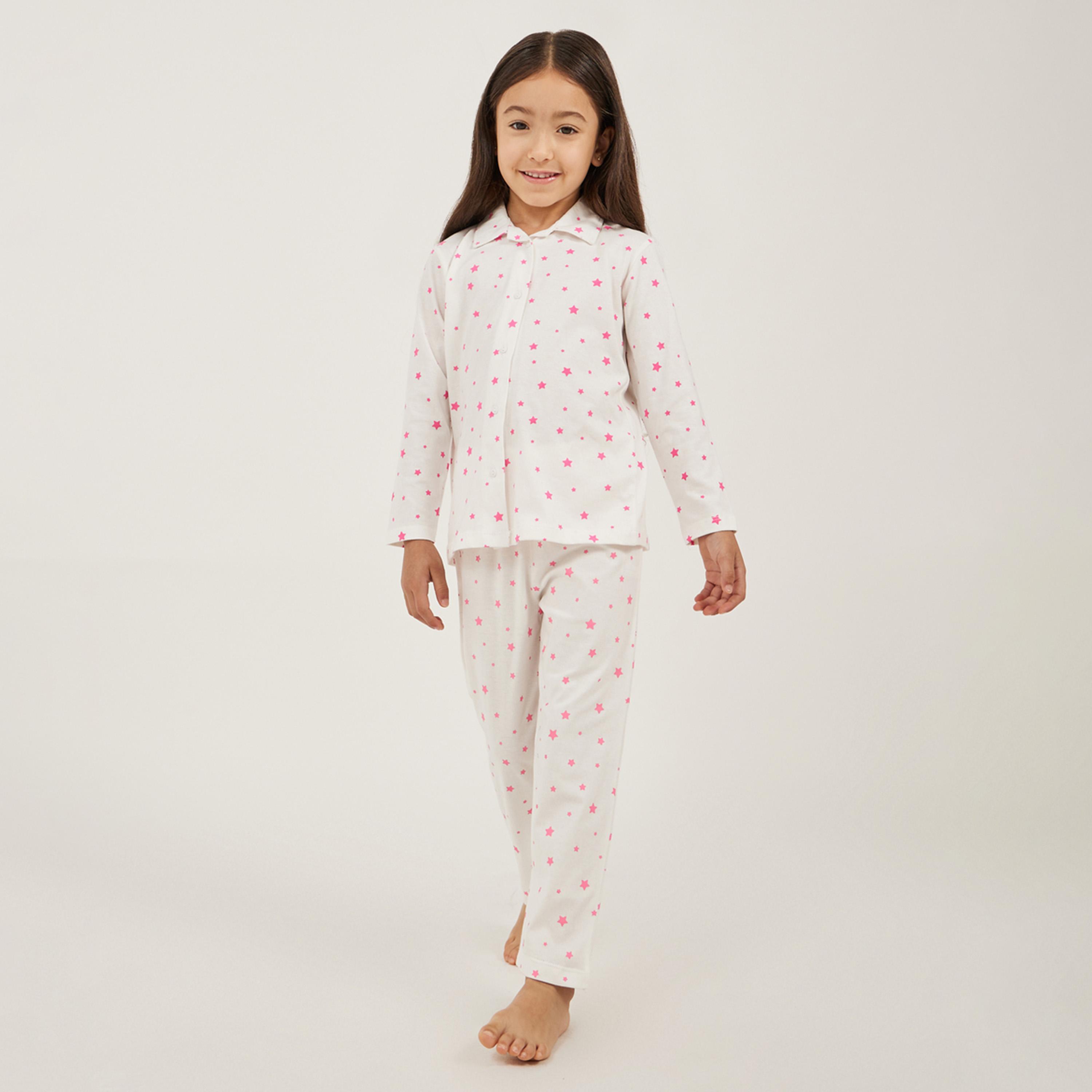 ستايلي - طقم بيجامة بطبعة نجمة-girls-clothing-setsandcoords-image-1