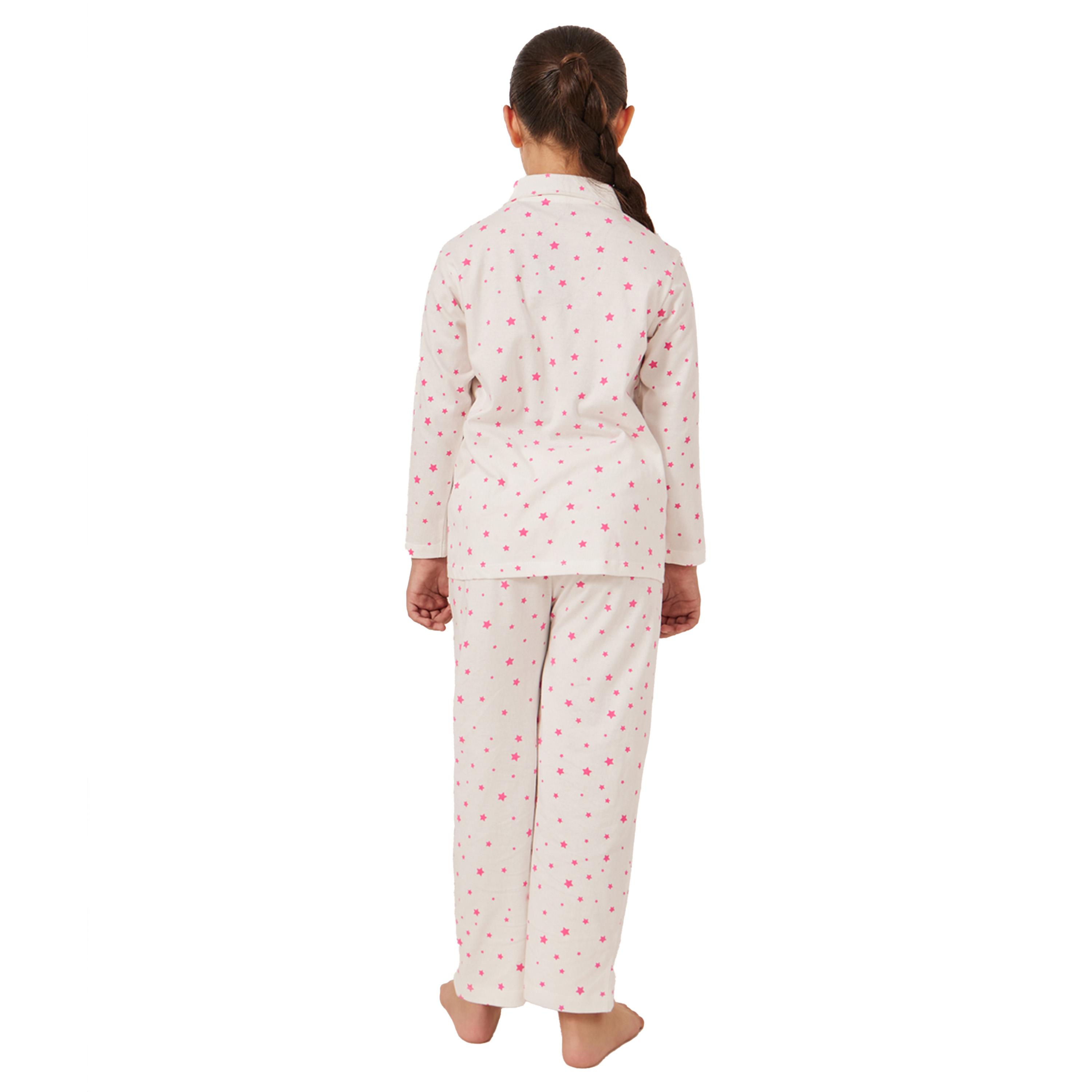ستايلي - طقم قميص وبنطال بيجامة بطبعة نجوم كاملة-girls-clothing-setsandcoords-image-4