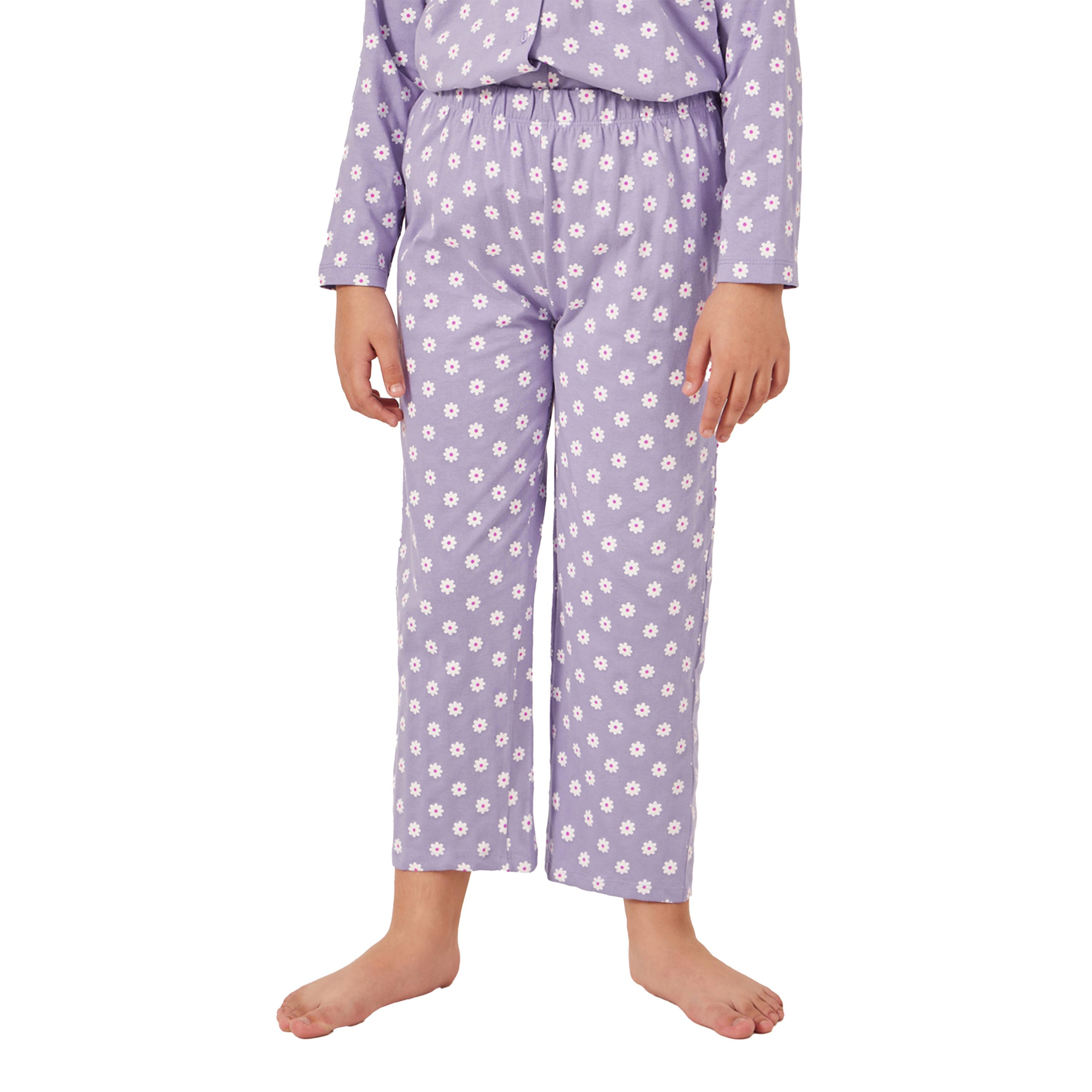 ستايلي-  بيجاما وقميص بأكمام طويلة بطبعة زهور الأقحوان-girls-clothing-setsandcoords-image-6