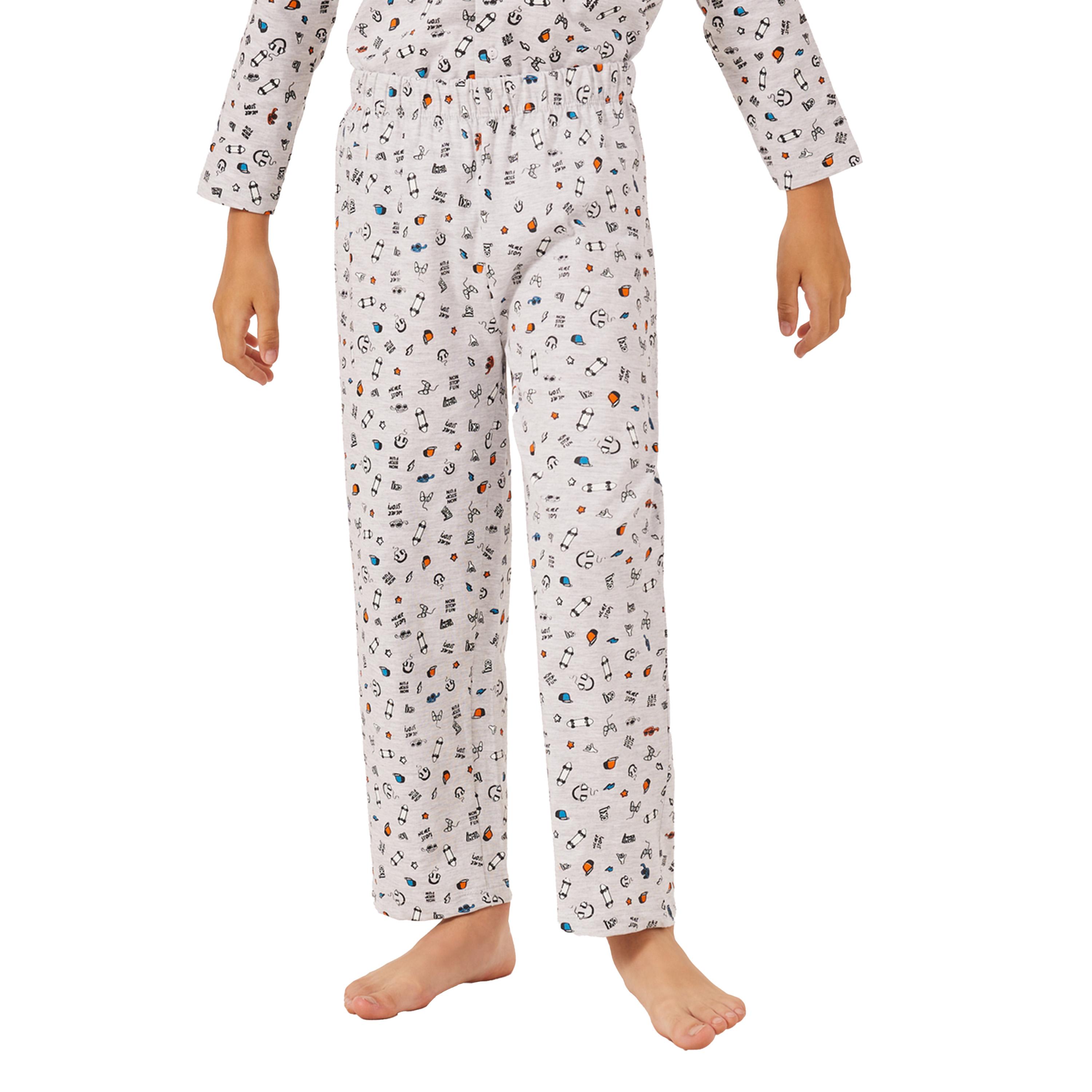 ستايلي - طقم قميص بطبعة لوح تزلج مع بنطال بيجامة-boys-clothing-setsandcoords-image-5