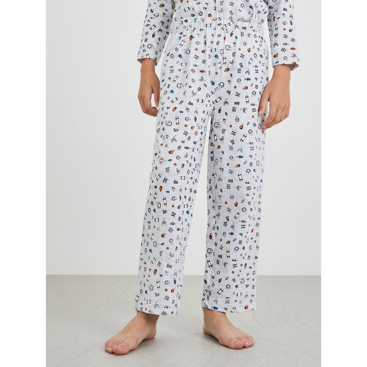 Styli All-Over Print Long Sleeve Shirt and Pyjama Set-boys-clothing-nightwear-image-4