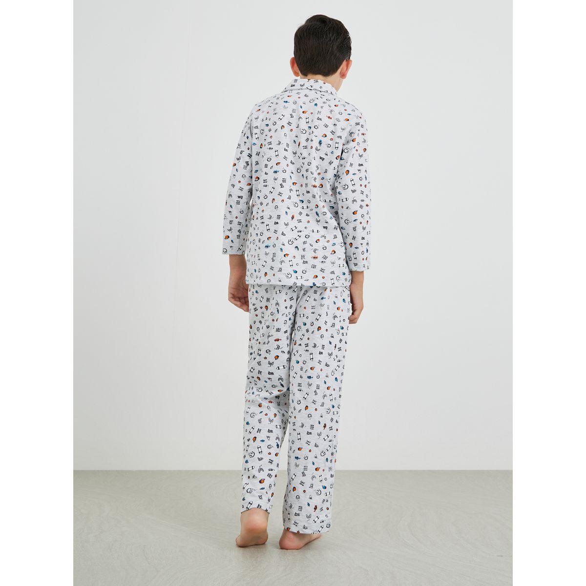 Styli All-Over Print Long Sleeve Shirt and Pyjama Set-boys-clothing-nightwear-image-5