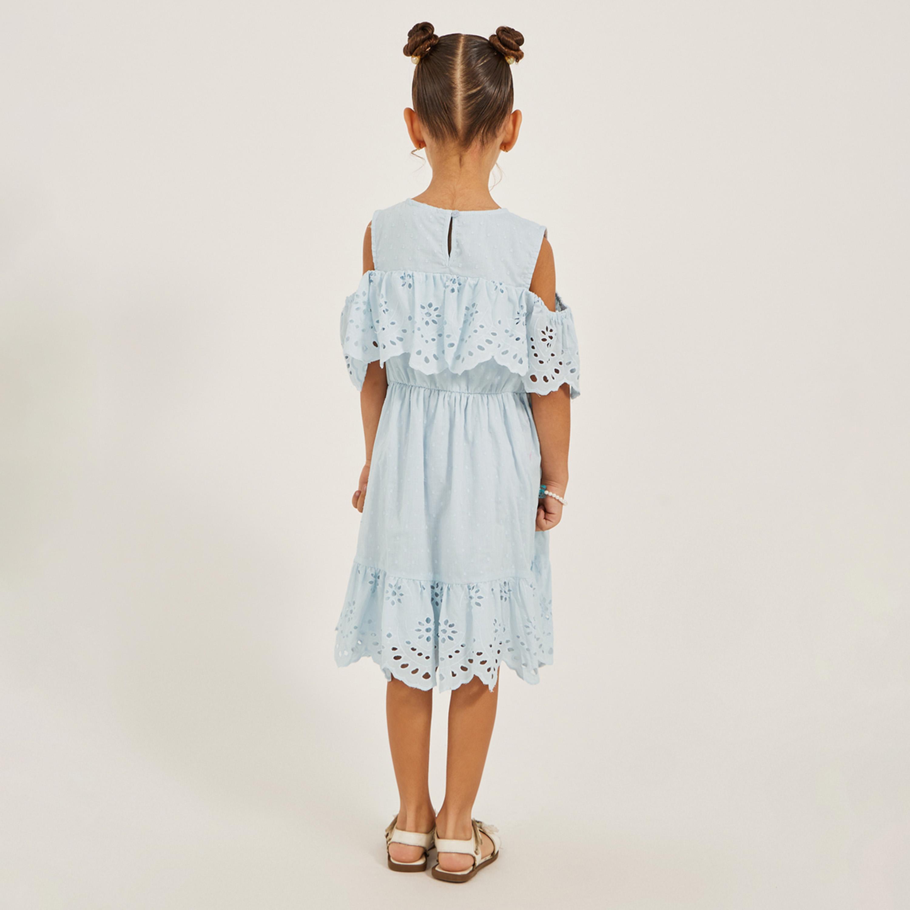 ستايلي - فستان شيفلي مكشوف الكتفين-girls-clothing-dressesandjumpsuits-image-4