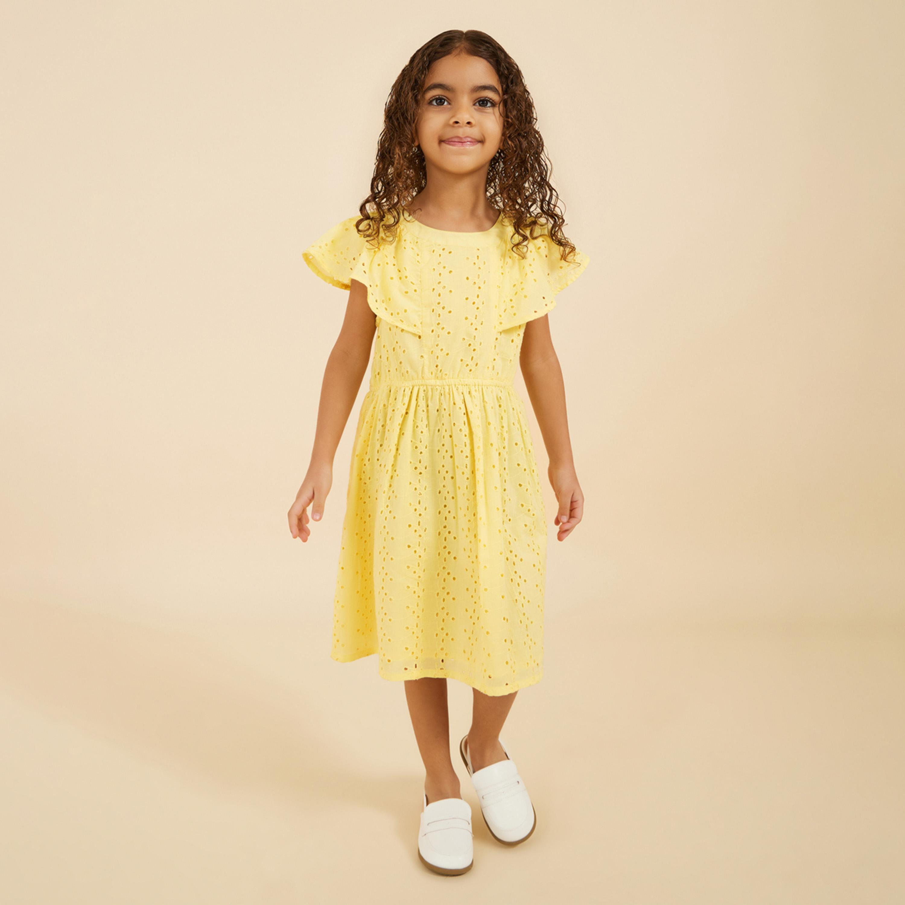 Styli Schiffly Dress With Frills-girls-clothing-dressesandjumpsuits-image-1