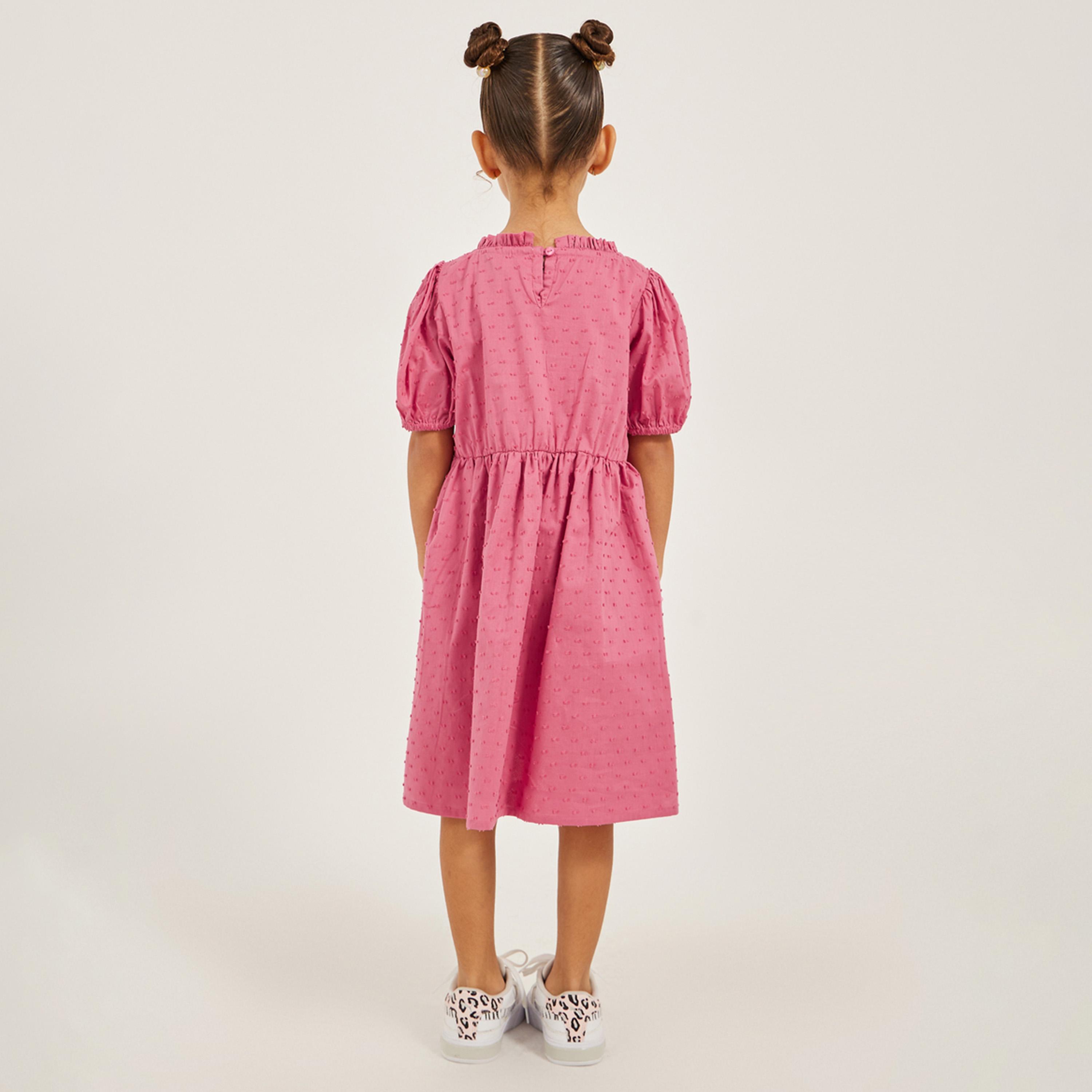 ستايلي - فستان مطرز مع أجزاء من الدانتيل-girls-clothing-dressesandjumpsuits-image-4