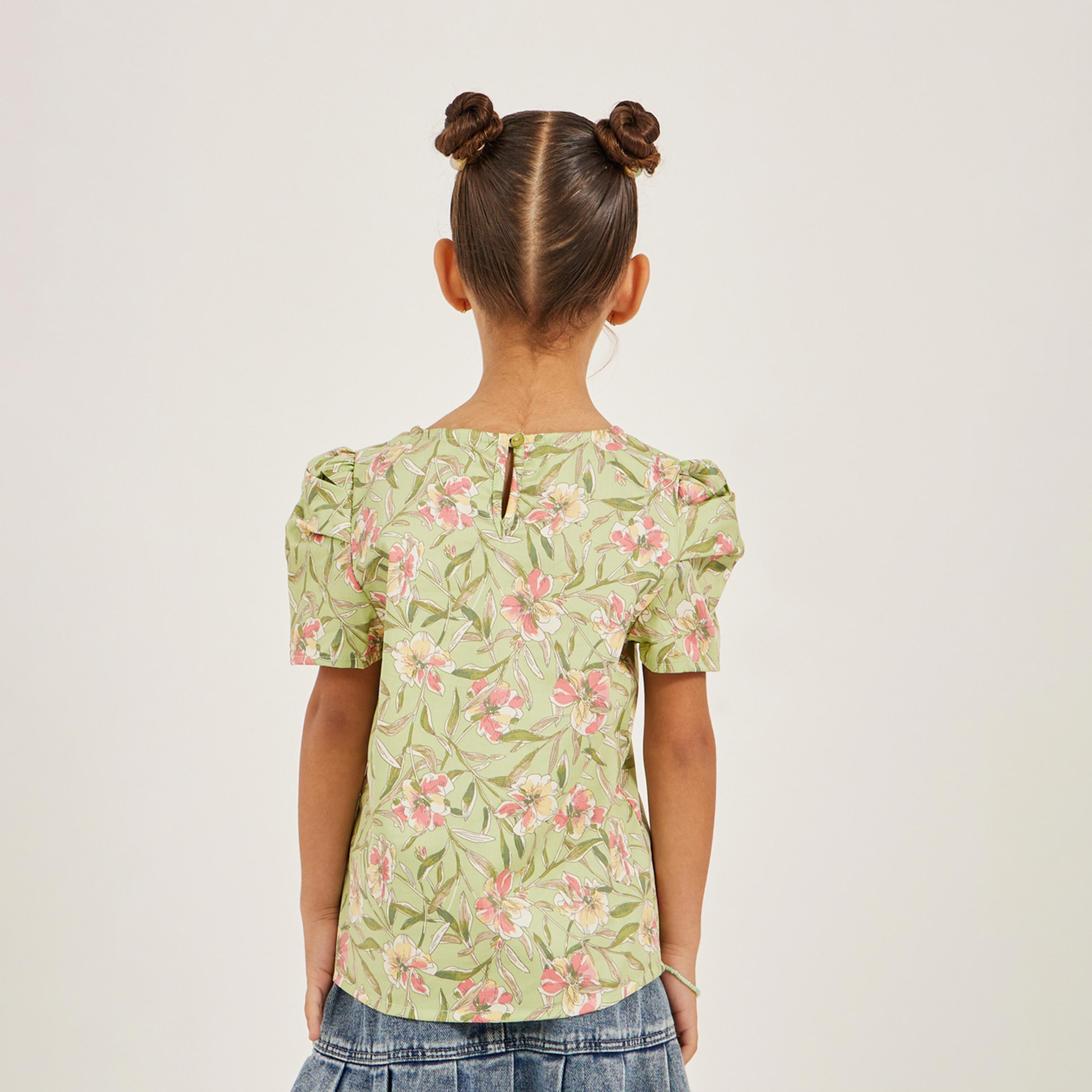 ستايلي - قميص من قماش البوبلين بأكمام مفصلة-girls-clothing-blousesandshirts-image-4
