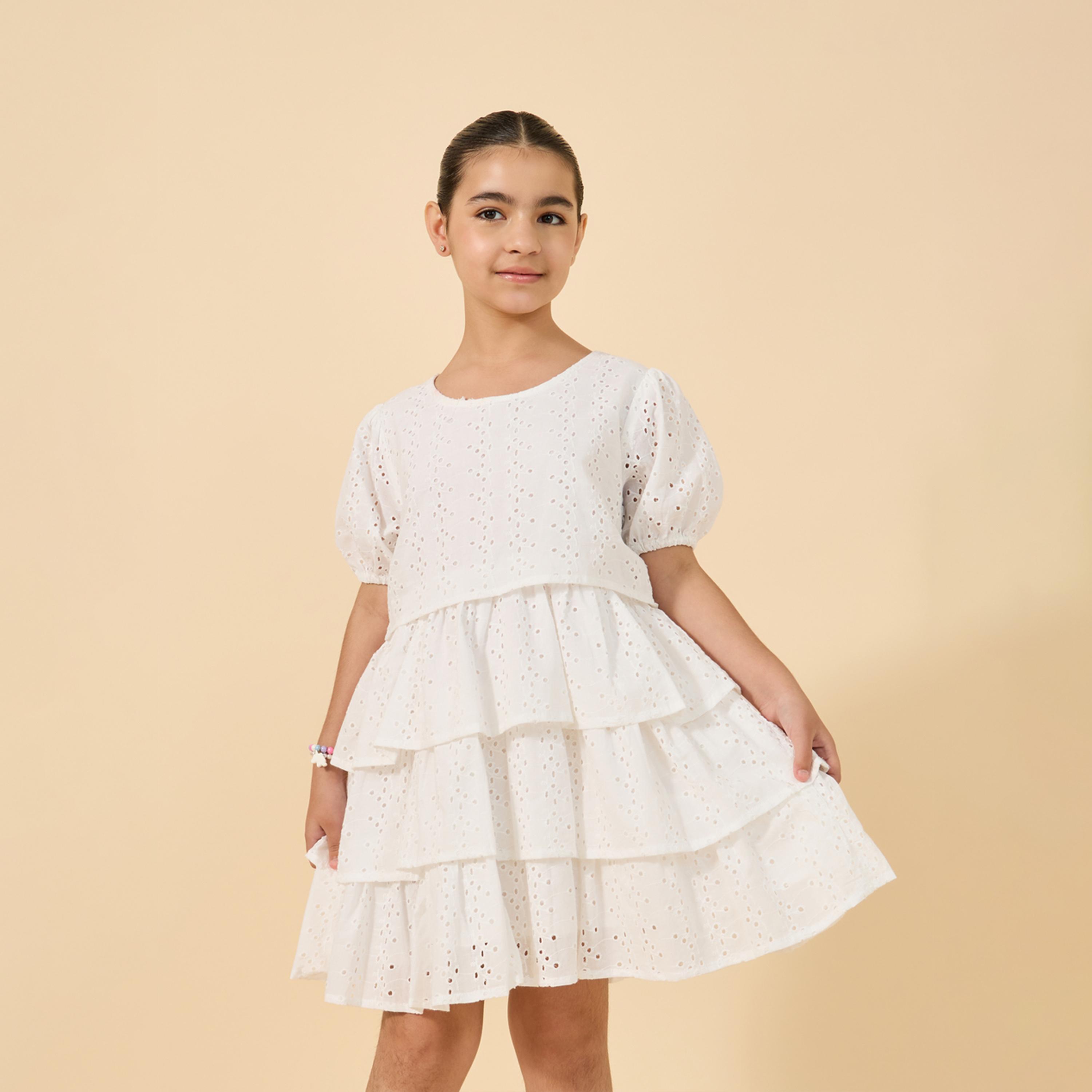 Styli Schiffli Dress With Tiers-girls-clothing-dressesandjumpsuits-image-2