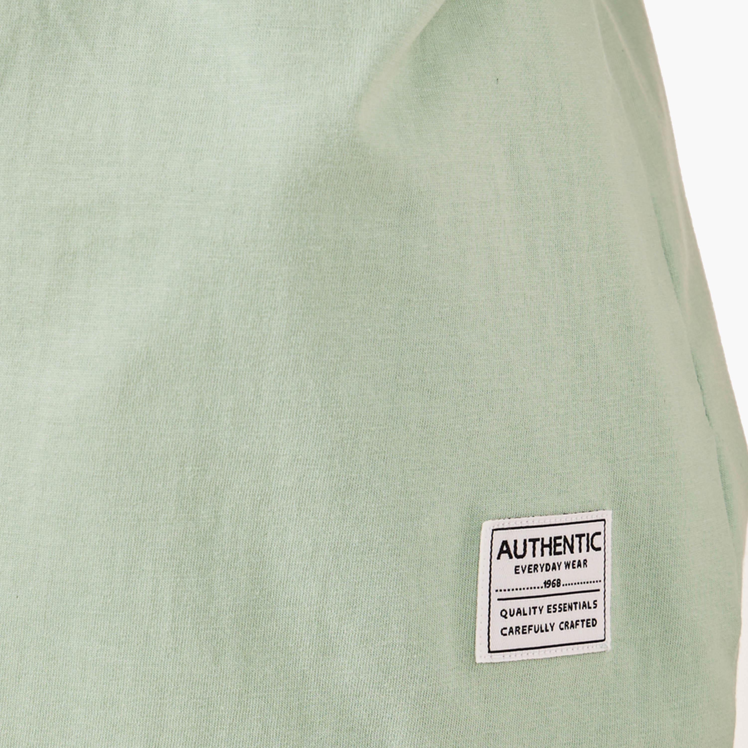 Styli Solid Oversized T-Shirt with Badge Detail-boys-clothing-tshirtsandpolos-image-3